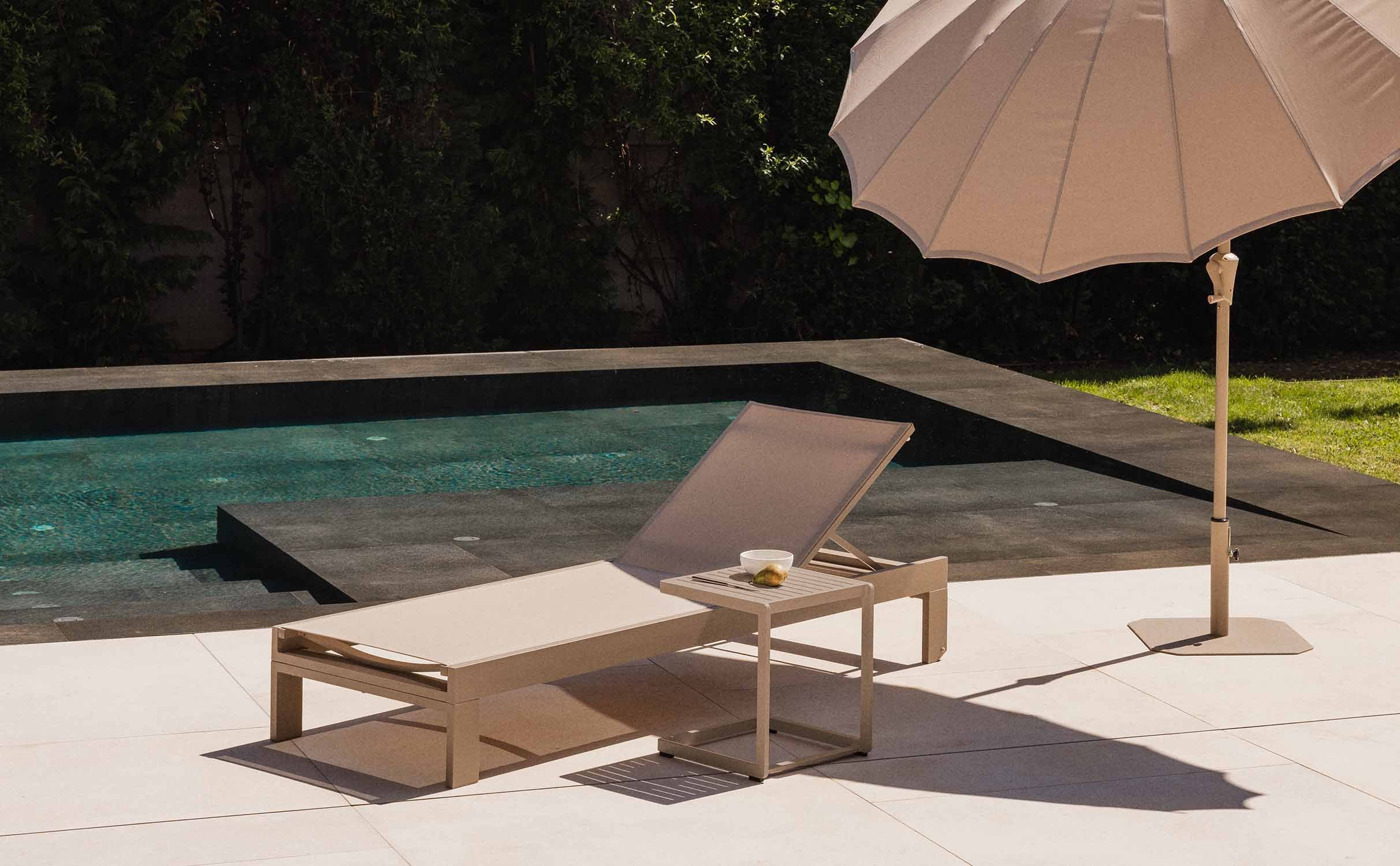 Transat Inclinable en Tissu et Aluminium New Kreta, image de la gelerie 1