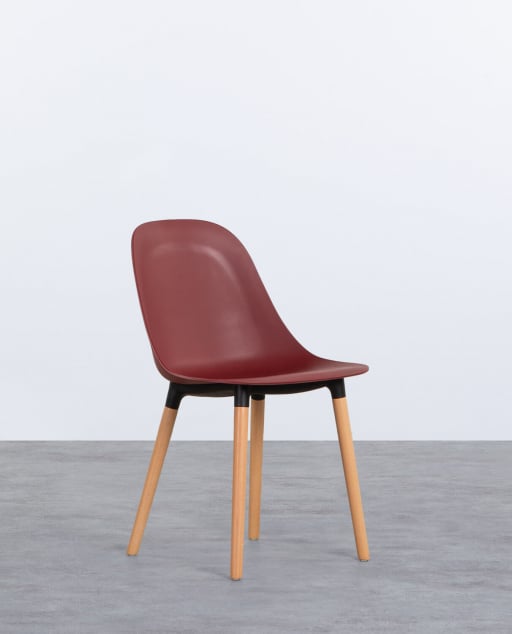 Chaise de Salle à Manger en Polypropylène et Bois Reine
