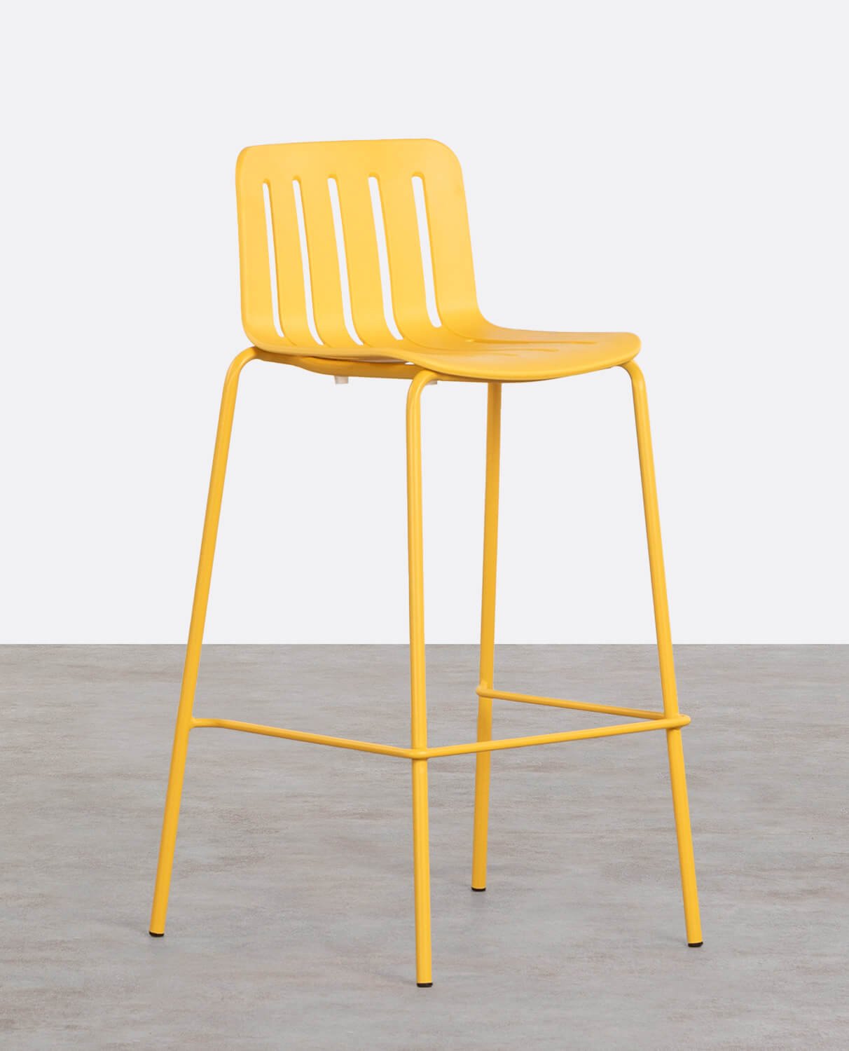 Tabouret Haut d'Extérieur en Polypropylène et Métal (74 cm) Romi, image de la gelerie 1