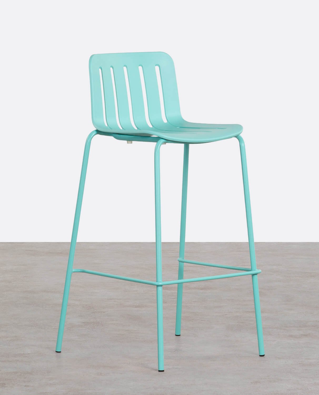 Tabouret Haut d'Extérieur en Polypropylène et Métal (74 cm) Romi, image de la gelerie 1