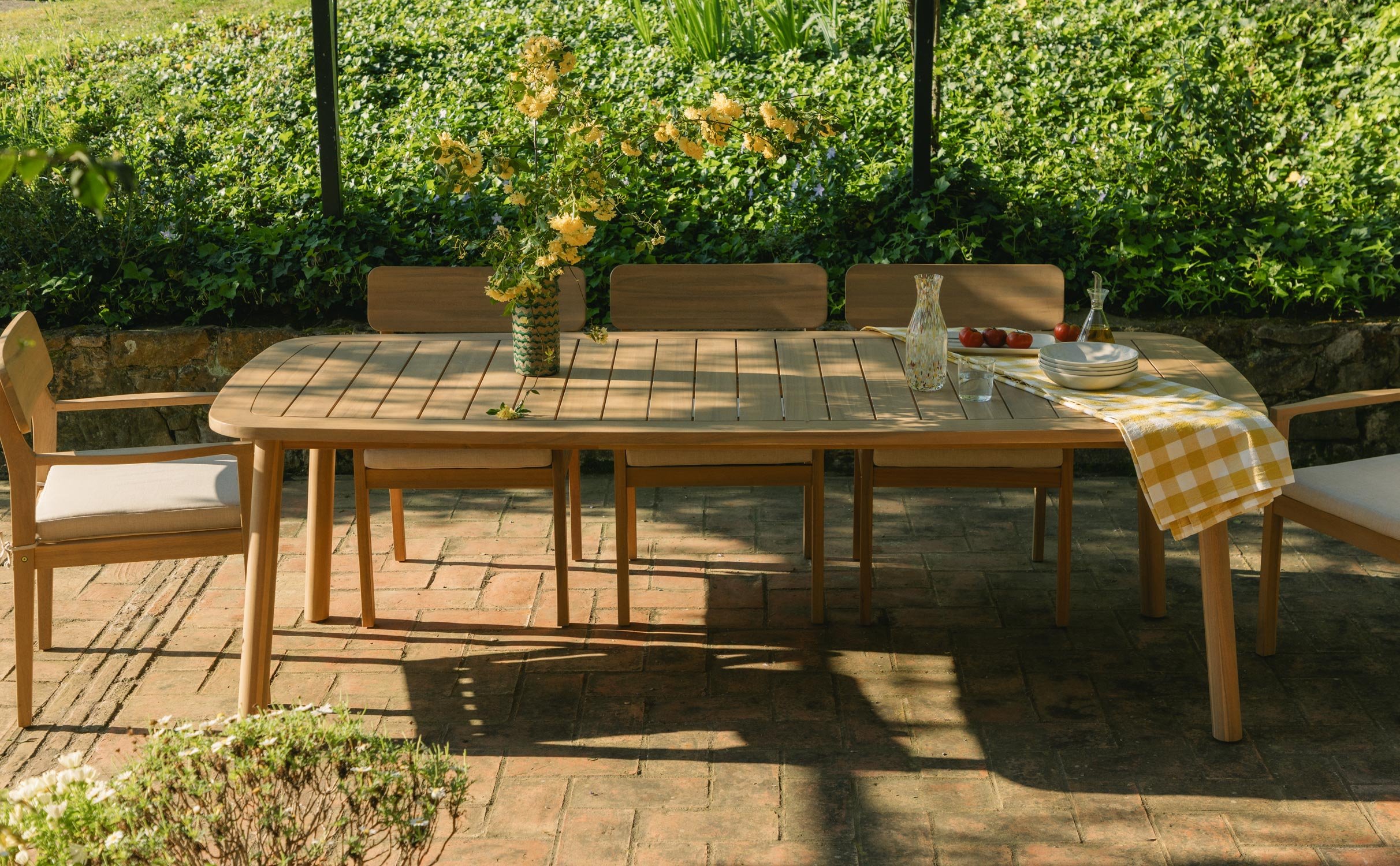 Table de Jardin Rectangulaire en Bois d'Acacia (240x100 cm) Marla, image de la gelerie 1