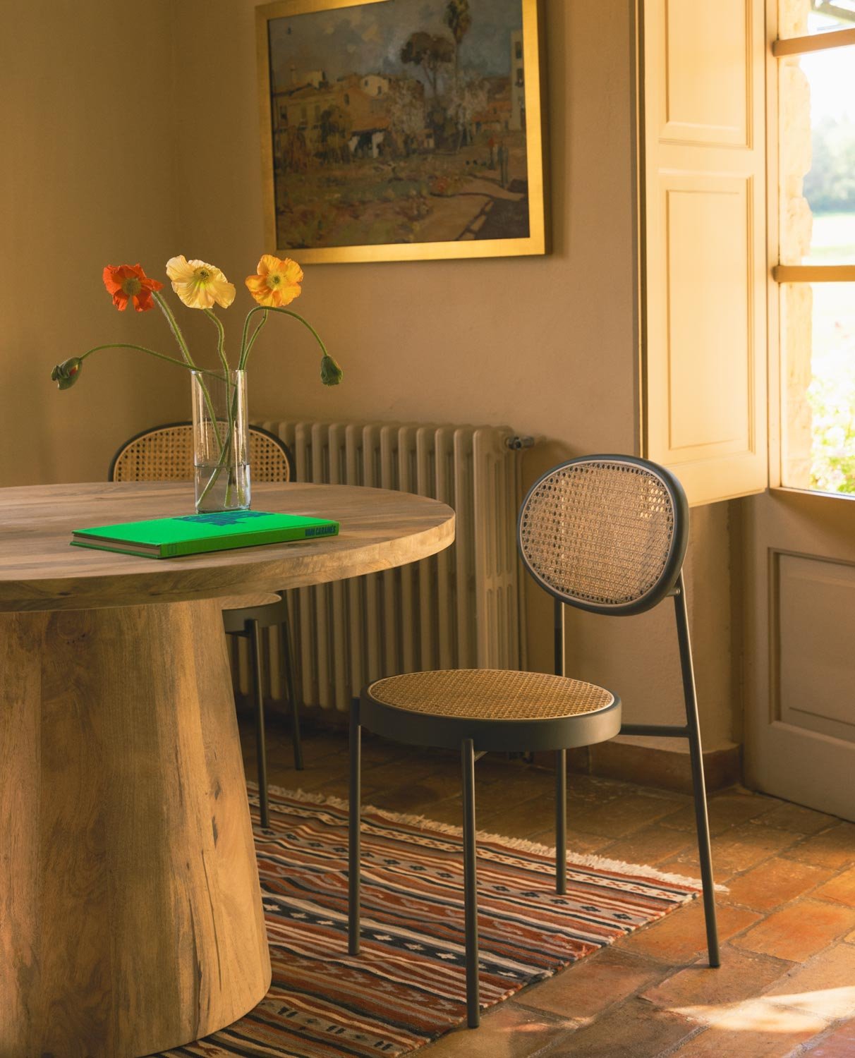 Chaise de Salle à Manger en Rotin Naturel et Métal Vili, image de la gelerie 2