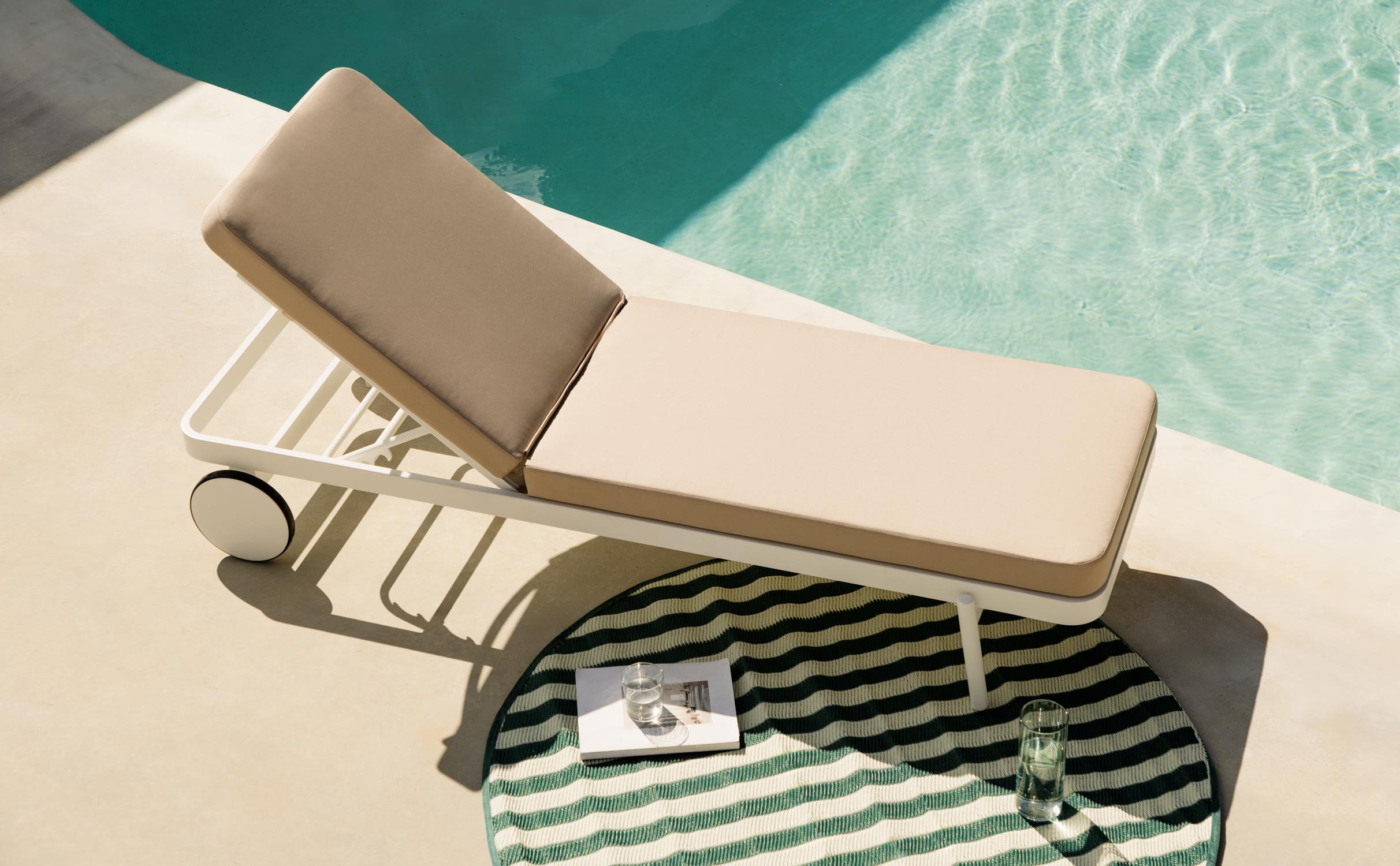 Coussin en Tissu pour Chaise Longue d'Extérieur (200X65 cm) Celina, image de la gelerie 1