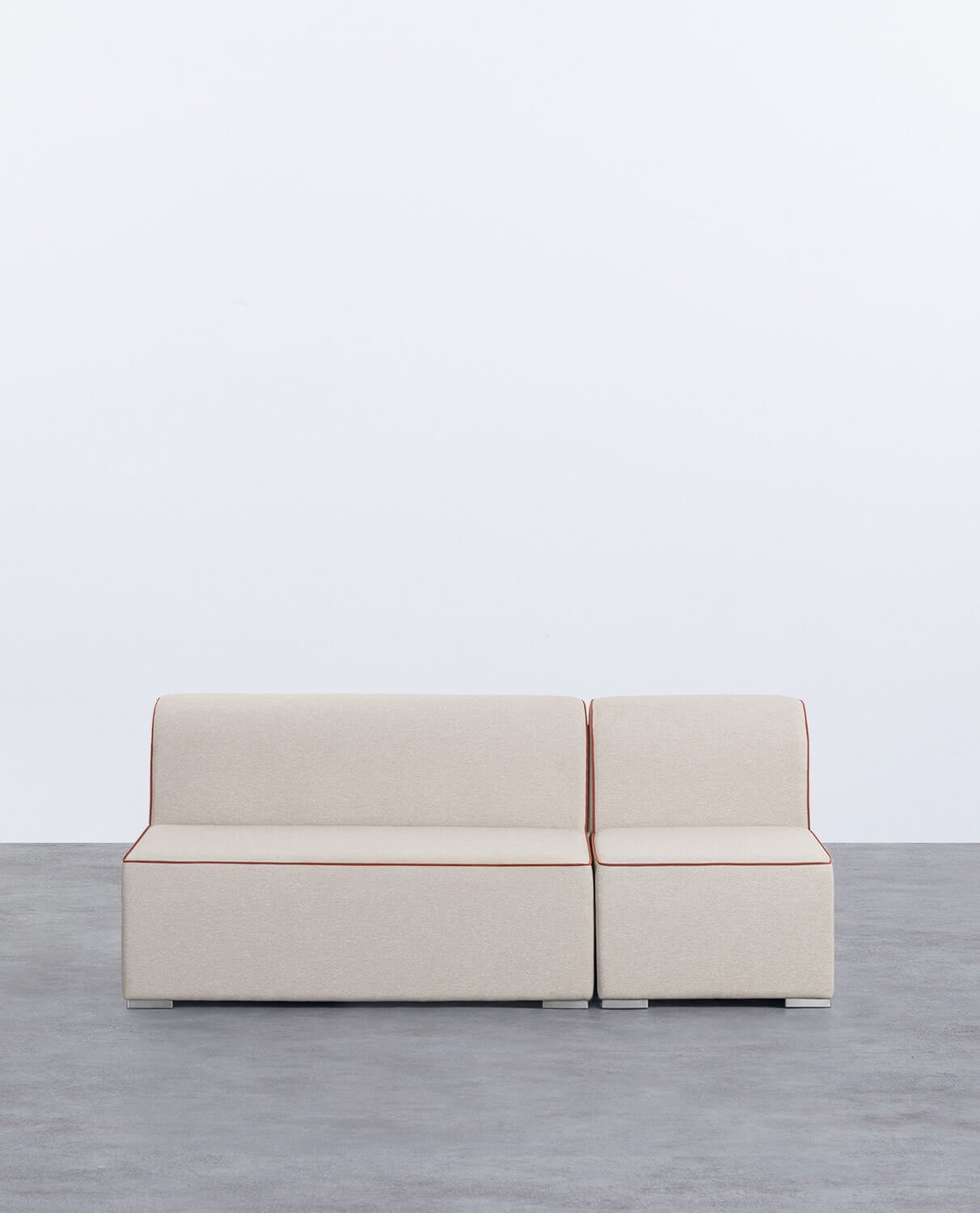 Canapé de Jardin Modulable 2 Pièces Canapé 2 Places et Fauteuil en Tissu Lagos