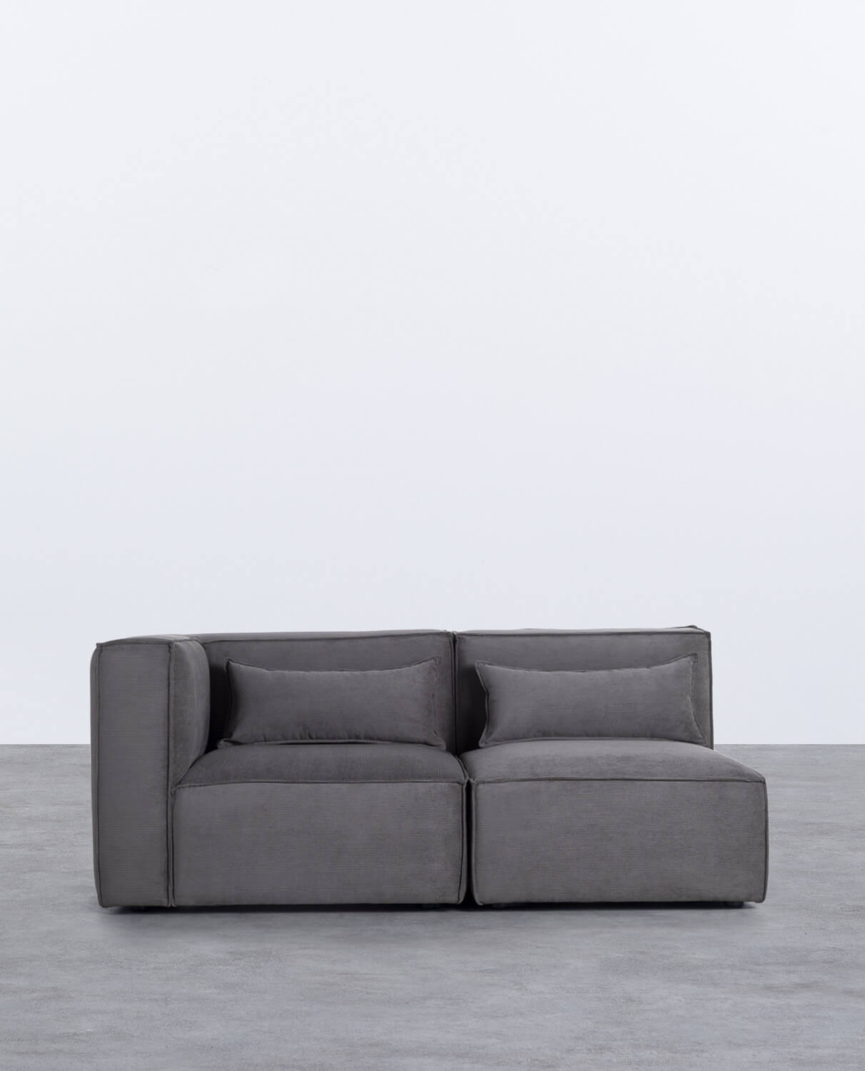 Canapé d'Angle Modulaire 2 Pièces en Velours Côtelé Kilhe