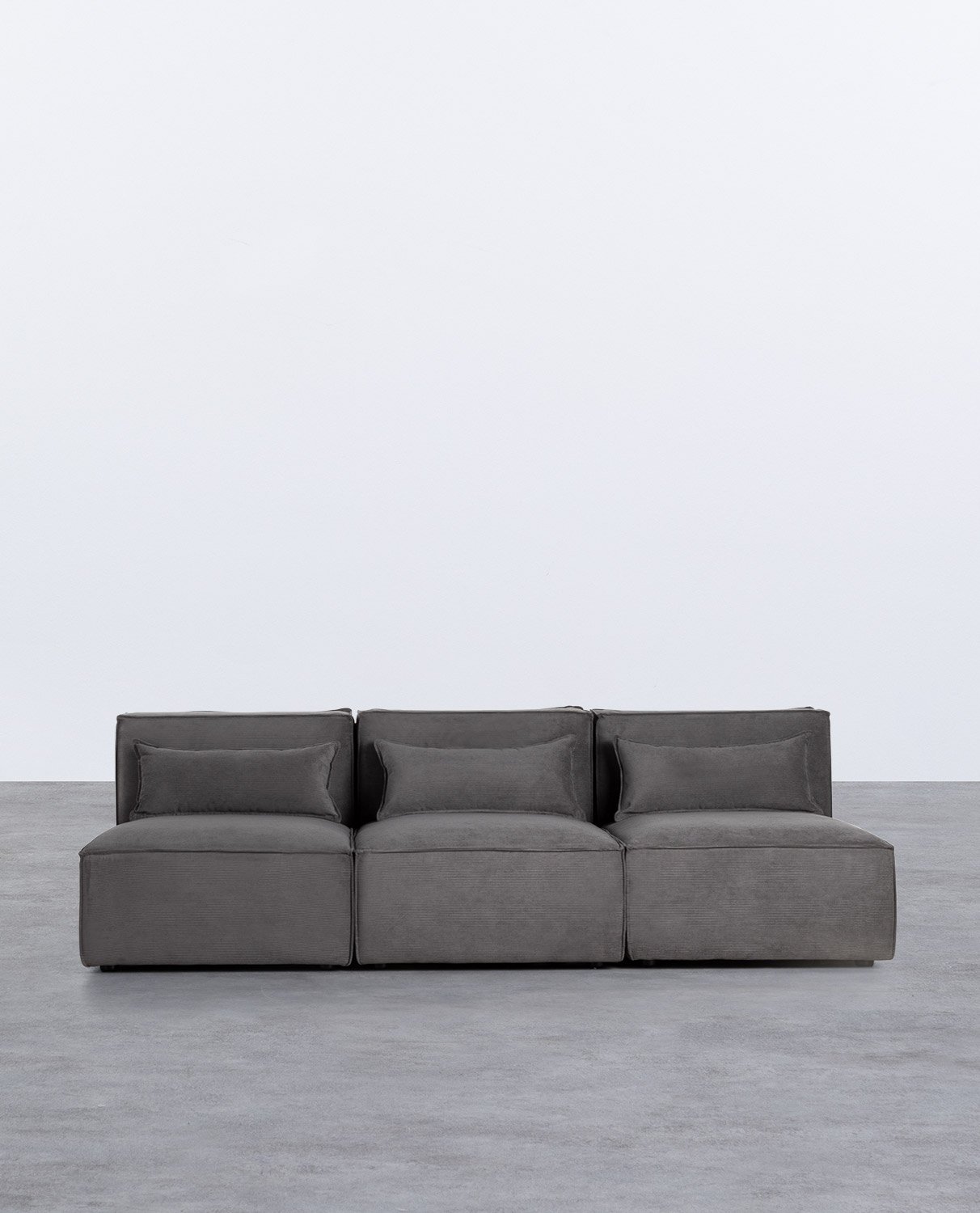 Canapé Modulaire 3 Pièces en Velours Côtelé Kilhe