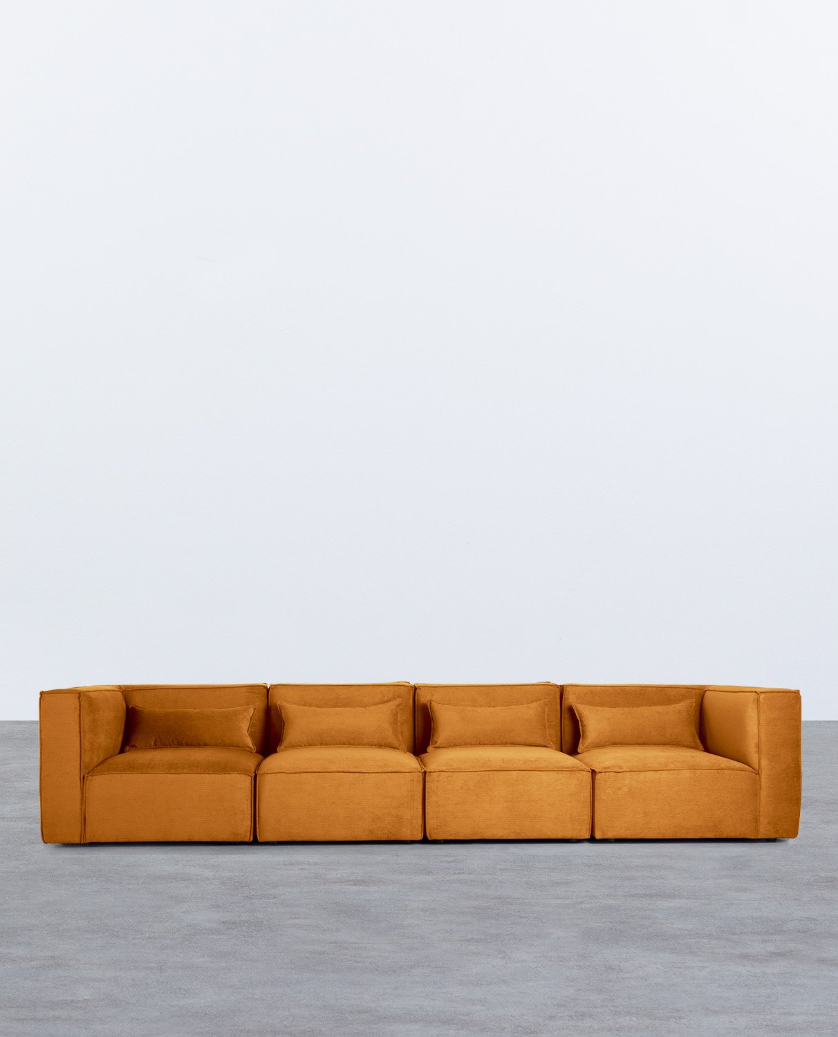Canapé Modulaire 4 Pièces avec 2 Fauteuils d'Angle en Velours Côtelé Kilhe