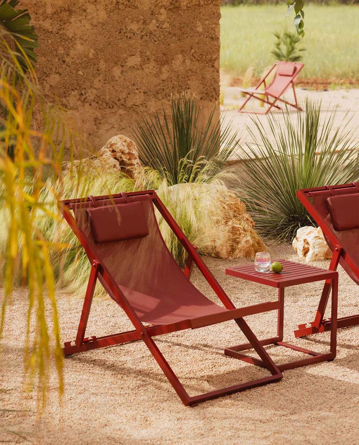 Hamac Inclinable Rilas et Table d'Appoint en Aluminium Kreta, image de la gelerie 2