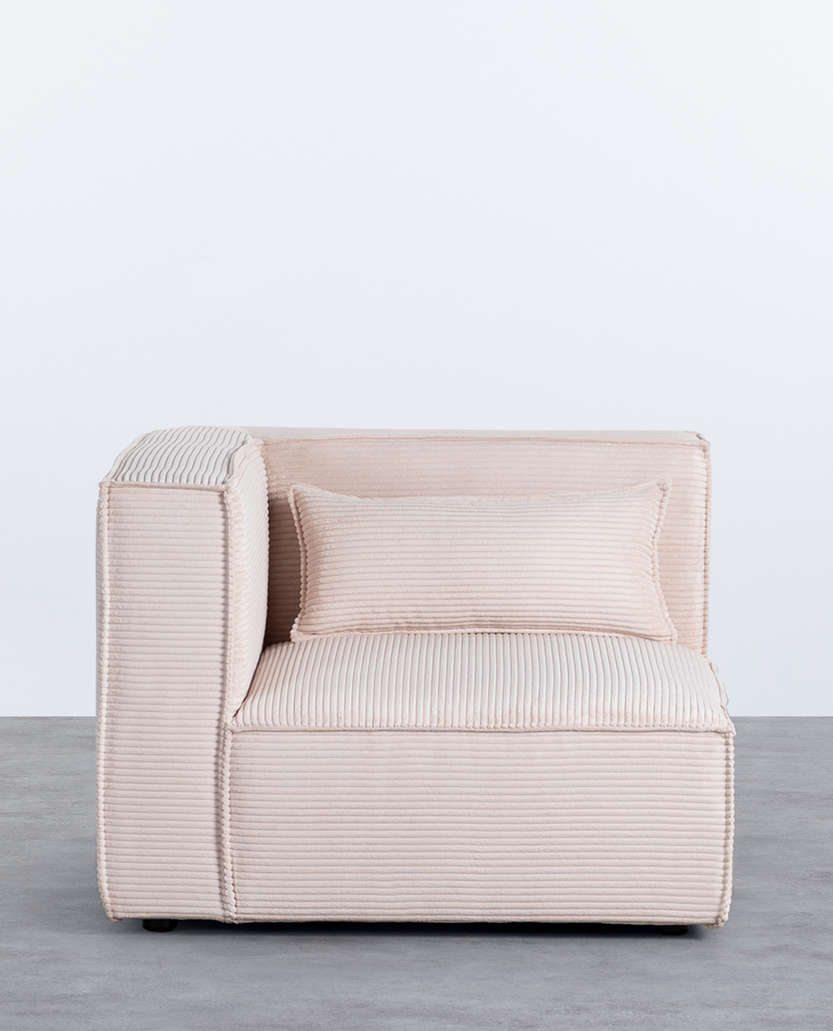 Module de Fauteuil d'Angle en Velours Côtelé Épais Kilhe