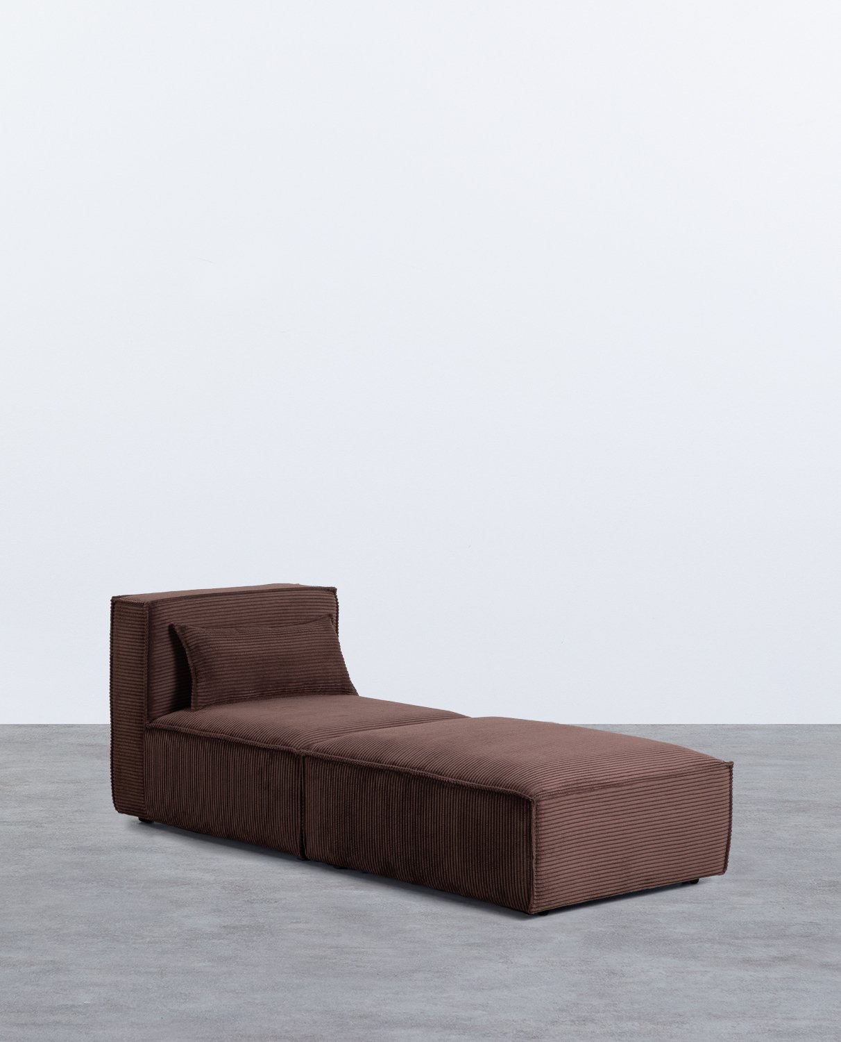 Fauteuil Modulaire  avec Pouf en Velours Côtelé  Épais Kilhe 