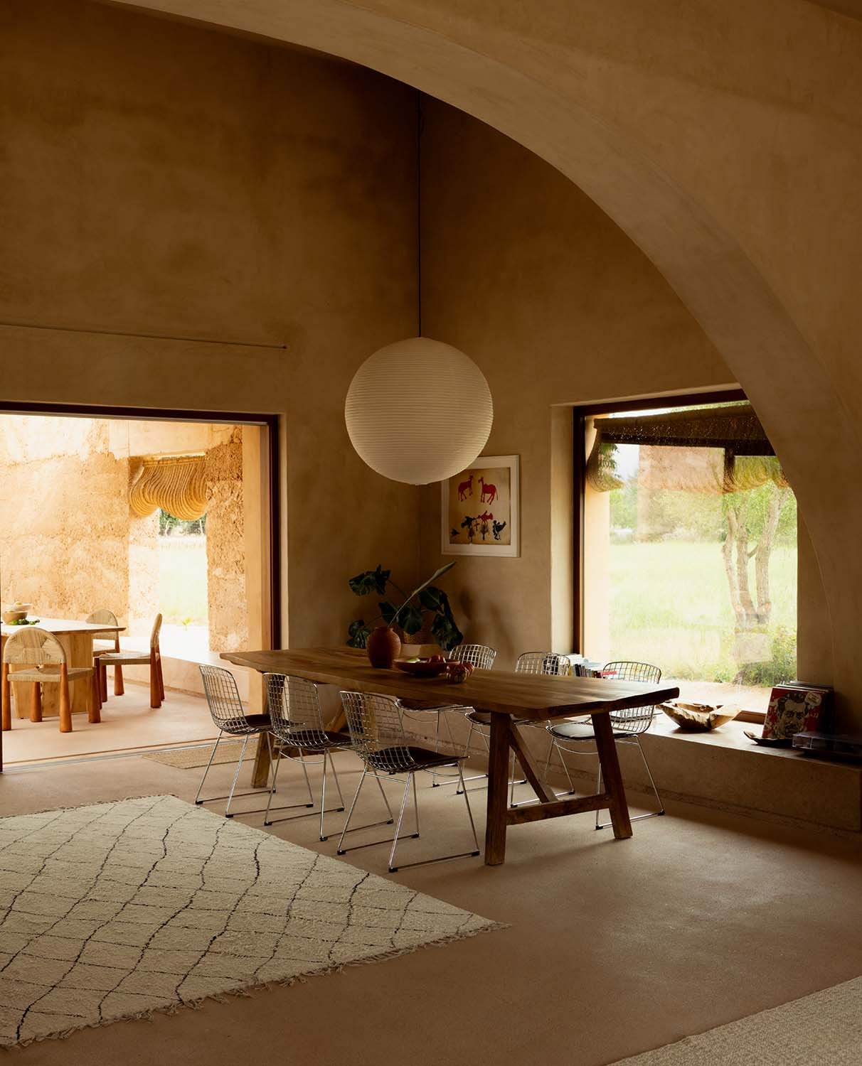 Chaise de Salle à Manger en Métal à Dossier Haut Aras , image de la gelerie 2