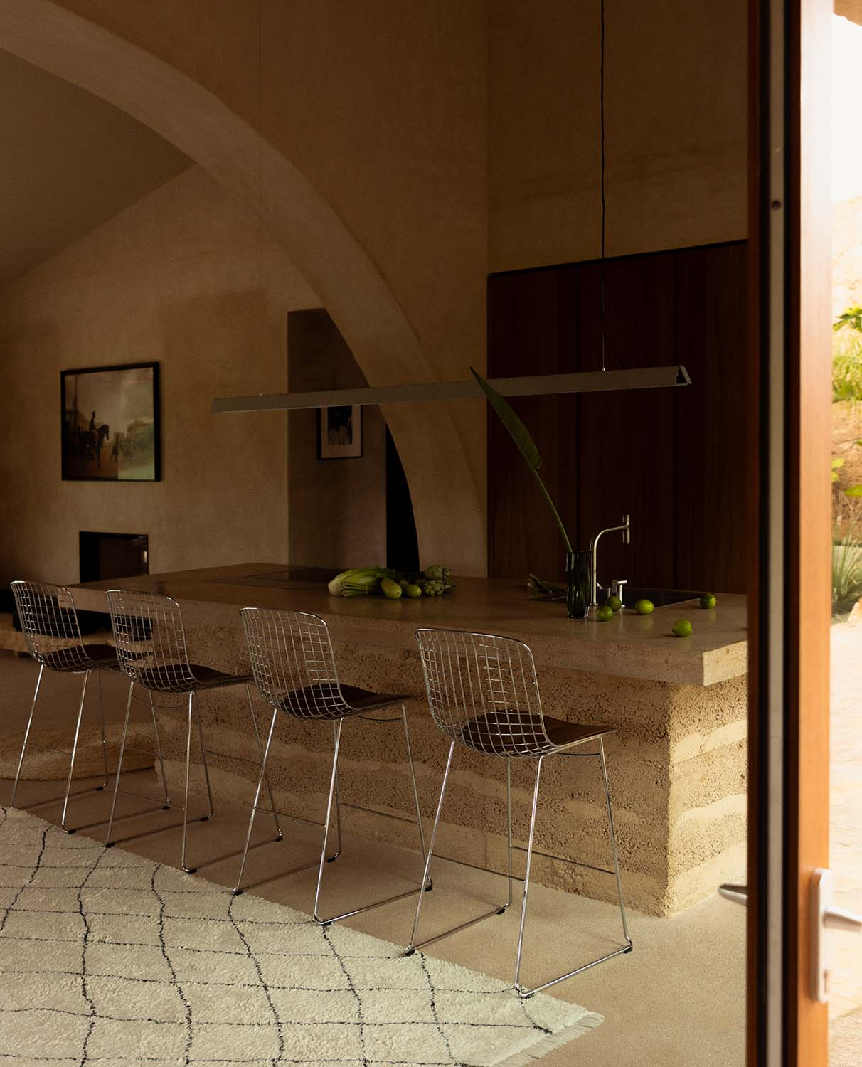 Tabouret Haut en Métal (66 cm) Dossier haut Aras , image de la gelerie 2