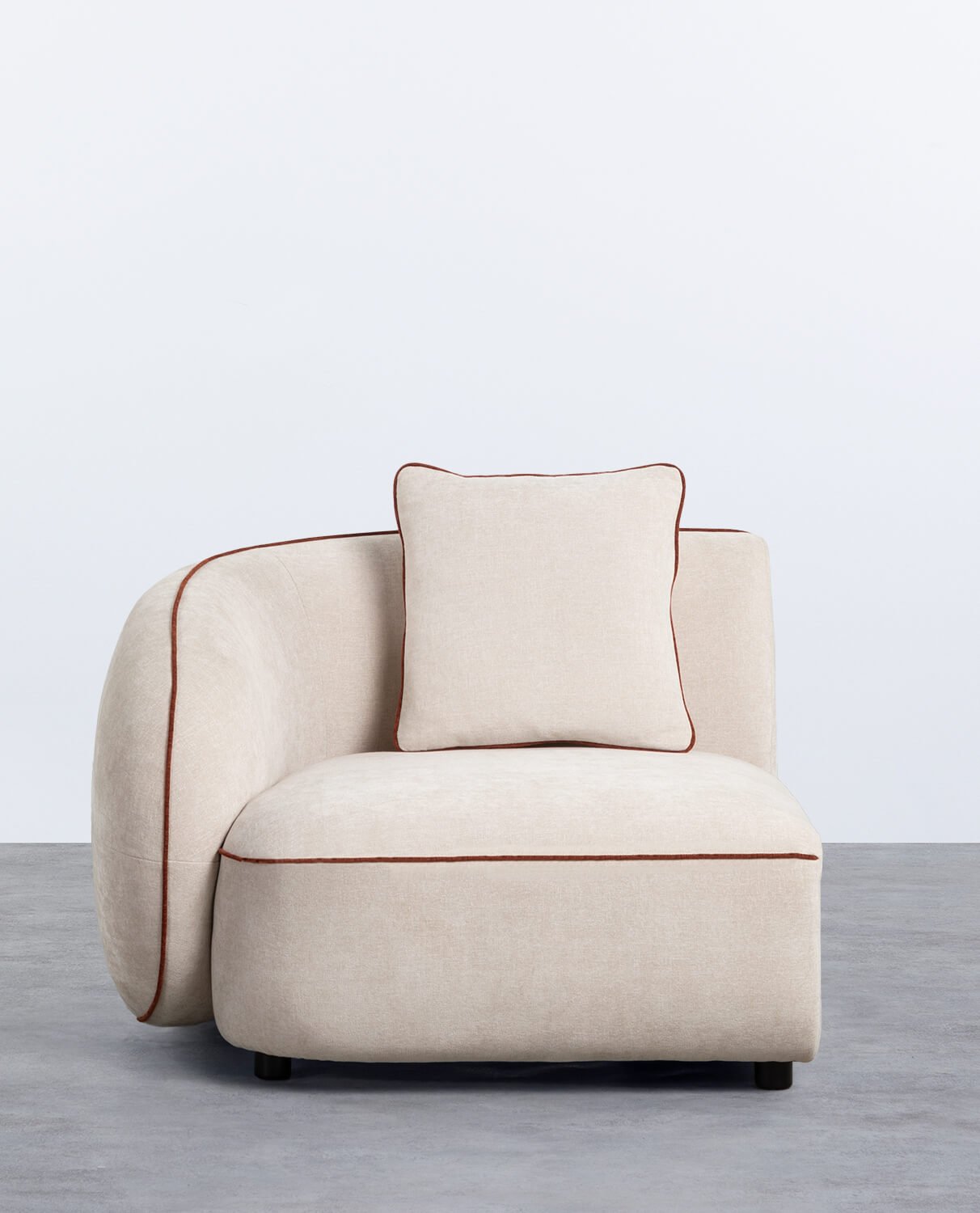 Module Fauteuil d'Angle Gauche en Tissu pour Canapé Ilham