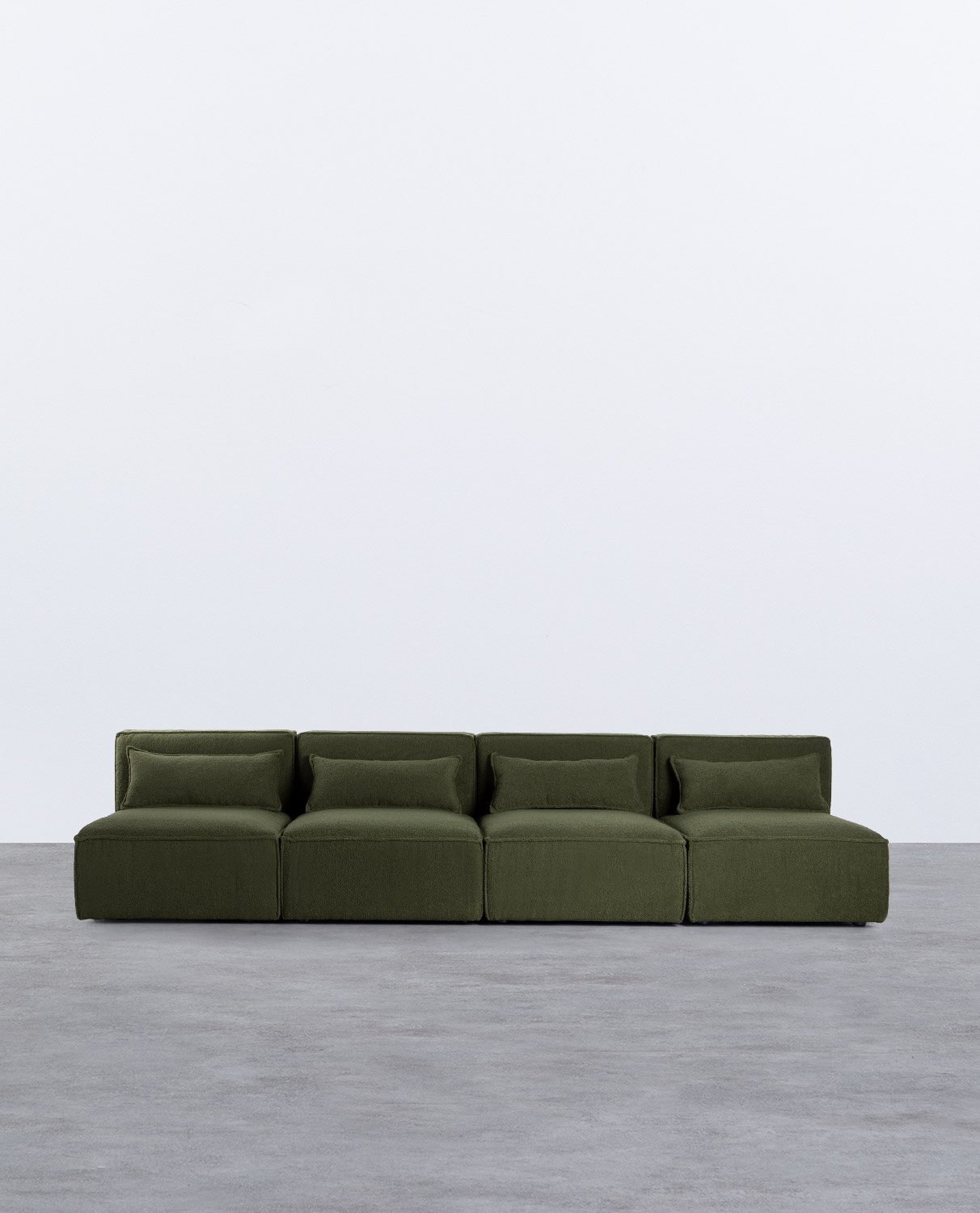Canapé Modulable 4 Pièces en Tissu Boucle Kilhe