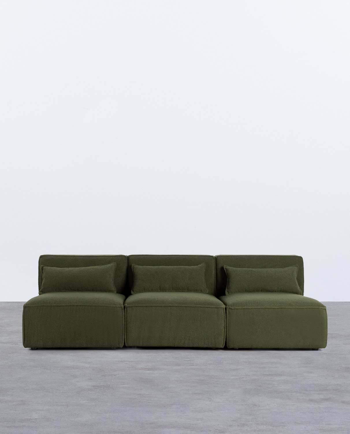 Canapé modulable 3 pièces en tissu Bouclé Kilhe