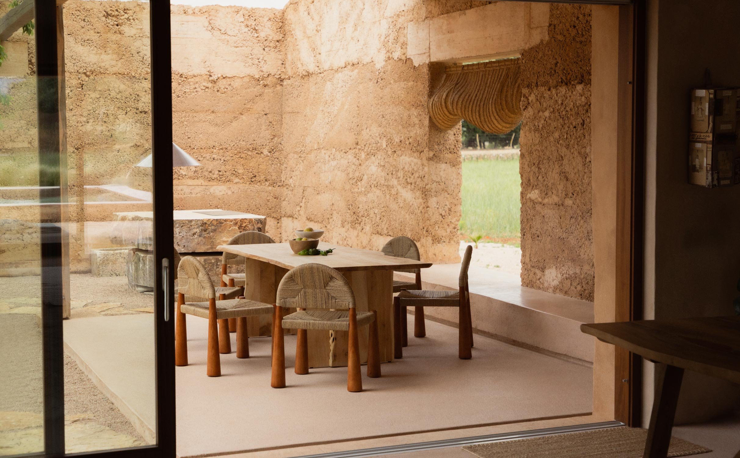 Table à Manger Rectangulaire en Bois d'acacia (220x102 cm) New Aris, image de la gelerie 1