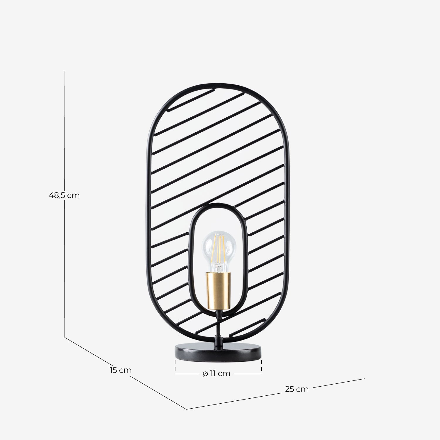 Lampe de Table en Métal et Marbre Nima , dimensions