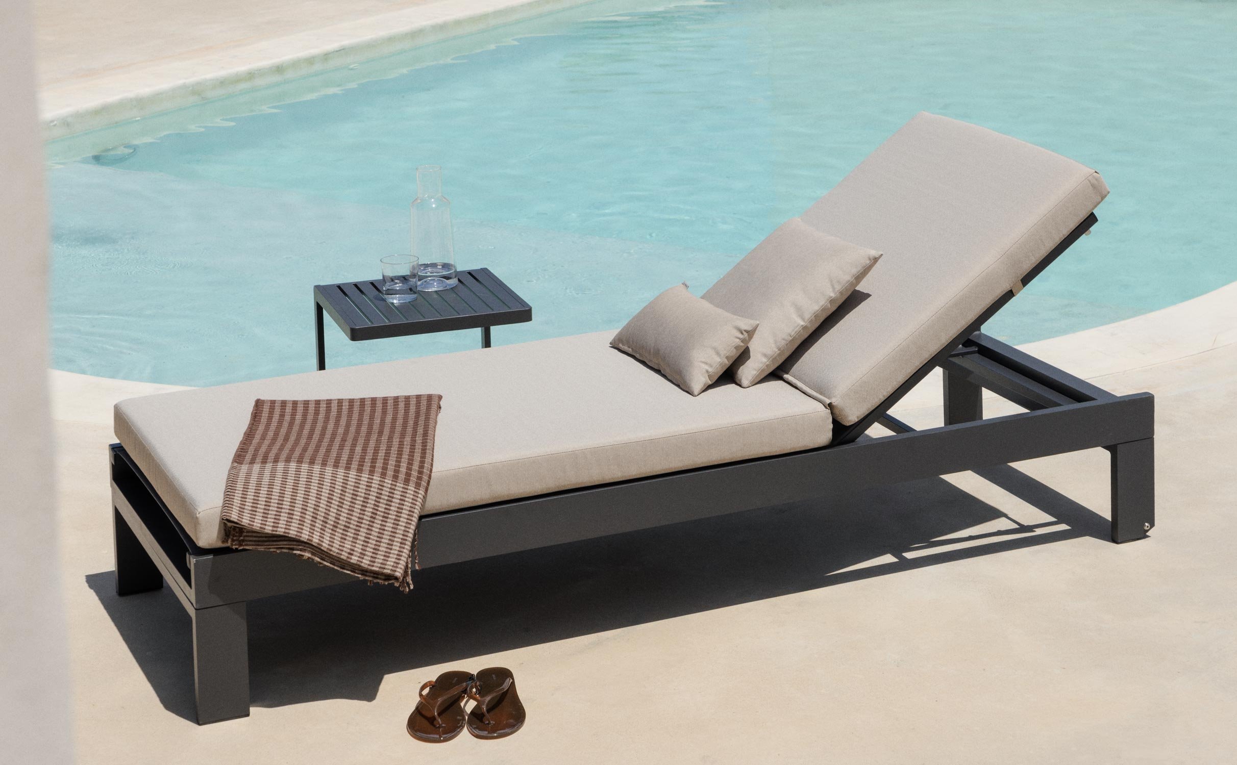 Transat Inclinable avec 3 Coussins New Kreta, image de la gelerie 1