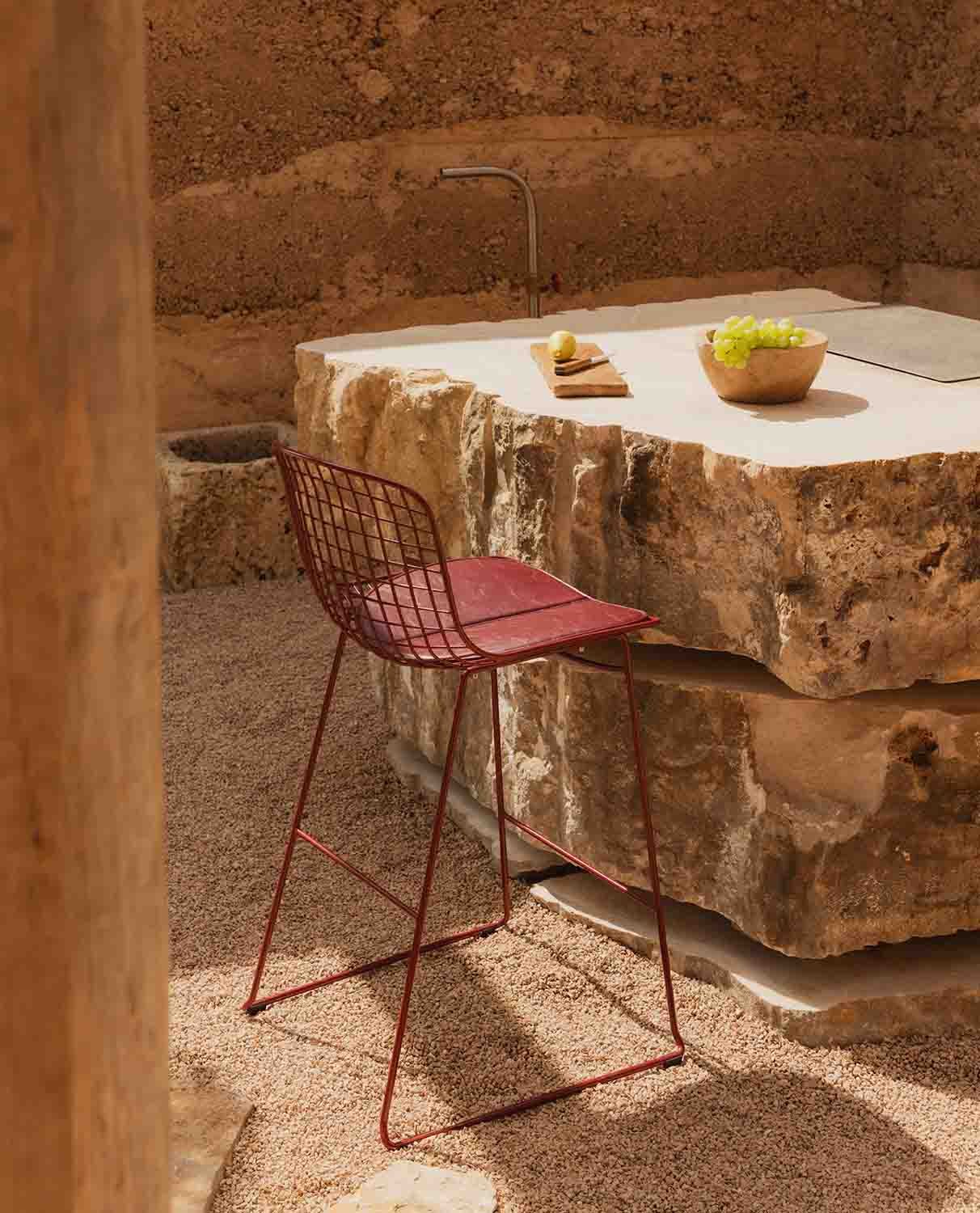 Tabouret à Dossier Bas en Métal (66 cm) Aras Fresh, image de la gelerie 2