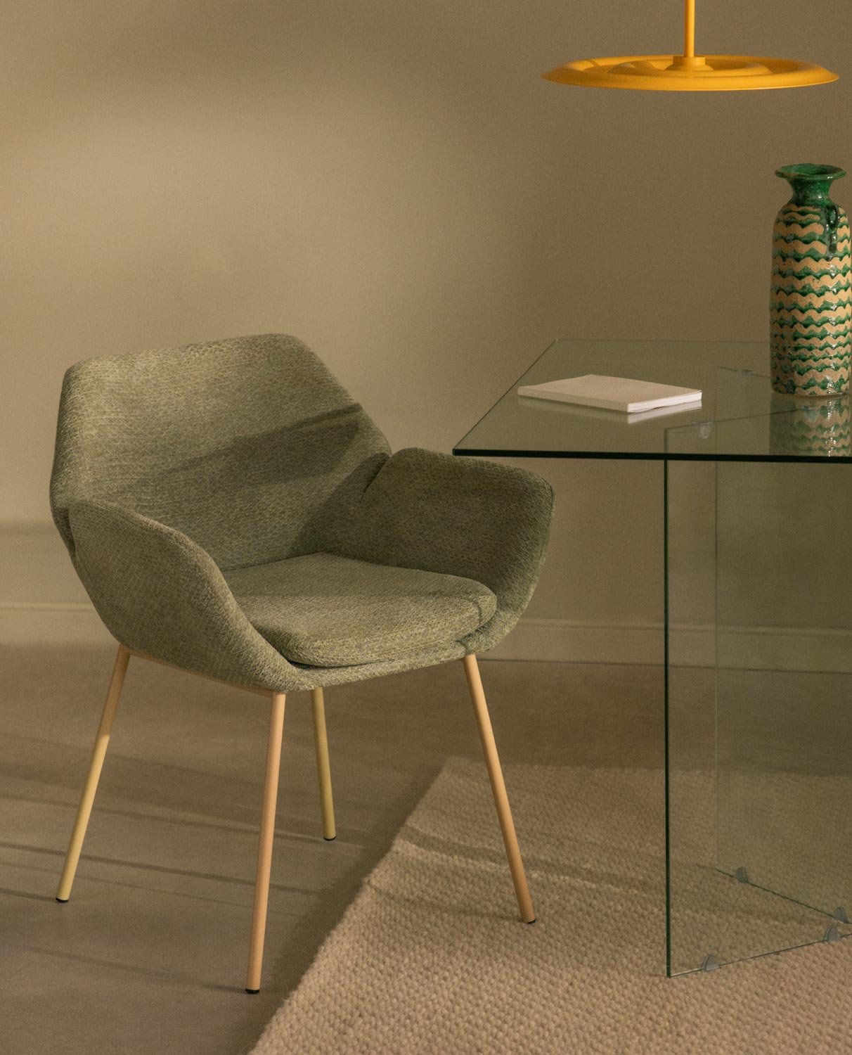 Chaise de Salle à Manger en Tissu Imprimé en Métal Eider , image de la gelerie 2