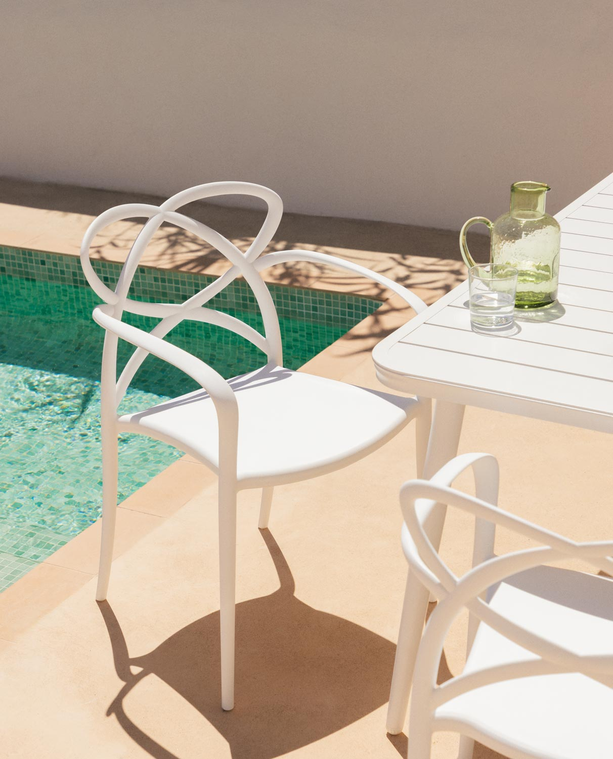 Pack 4 Chaises d'Extérieur en Polypropylène avec Accoudoirs Cielo, image de la gelerie 2