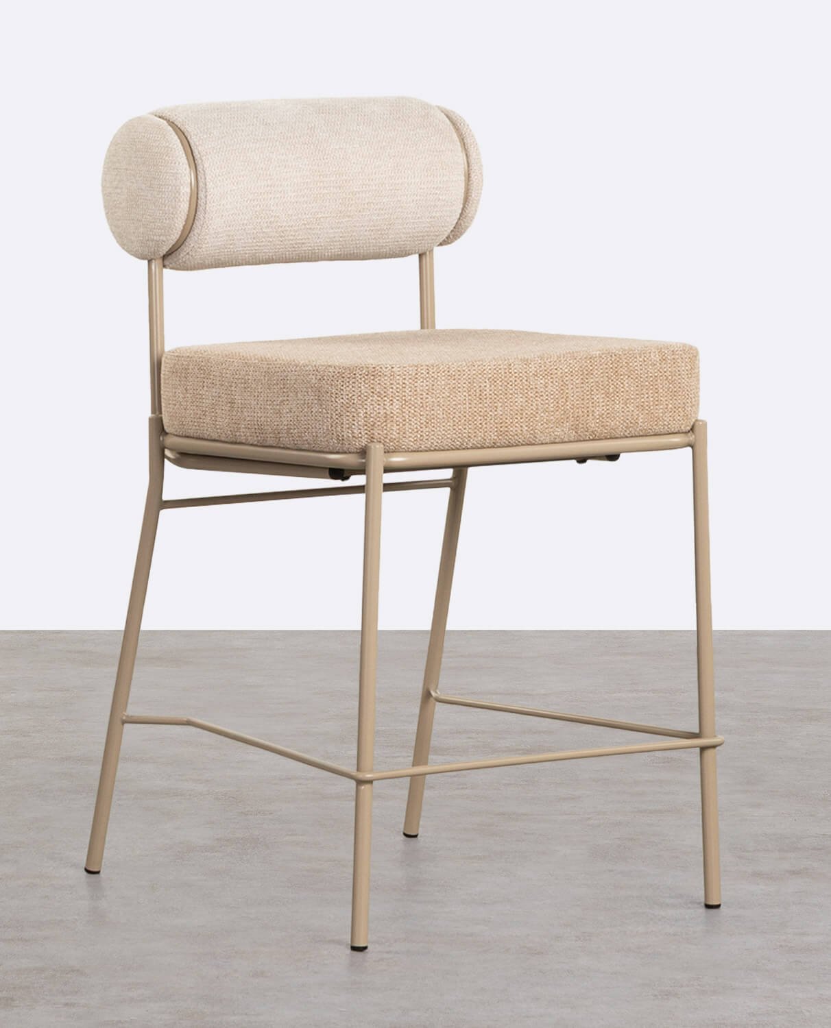 Tabouret Haut en Tissu et Métal (64,5 cm)  Elin Soft, image de la gelerie 1