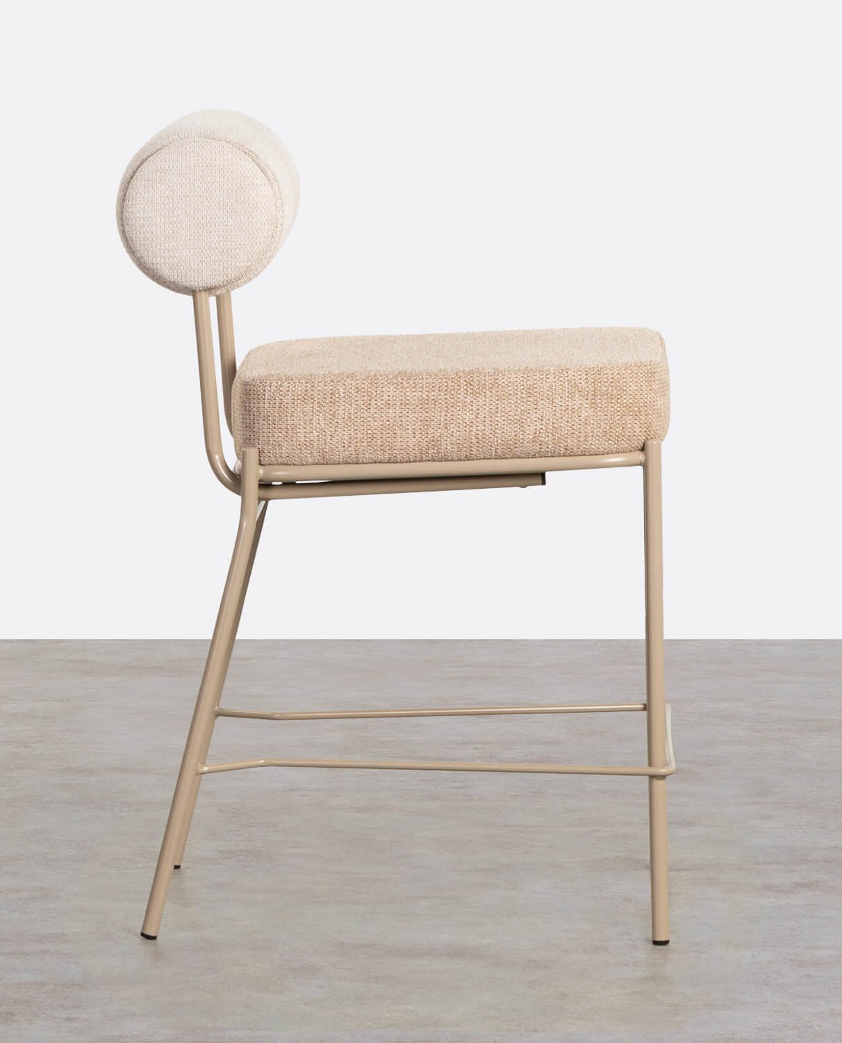 Tabouret Haut en Tissu et Métal (64,5 cm)  Elin Soft, image de la gelerie 2