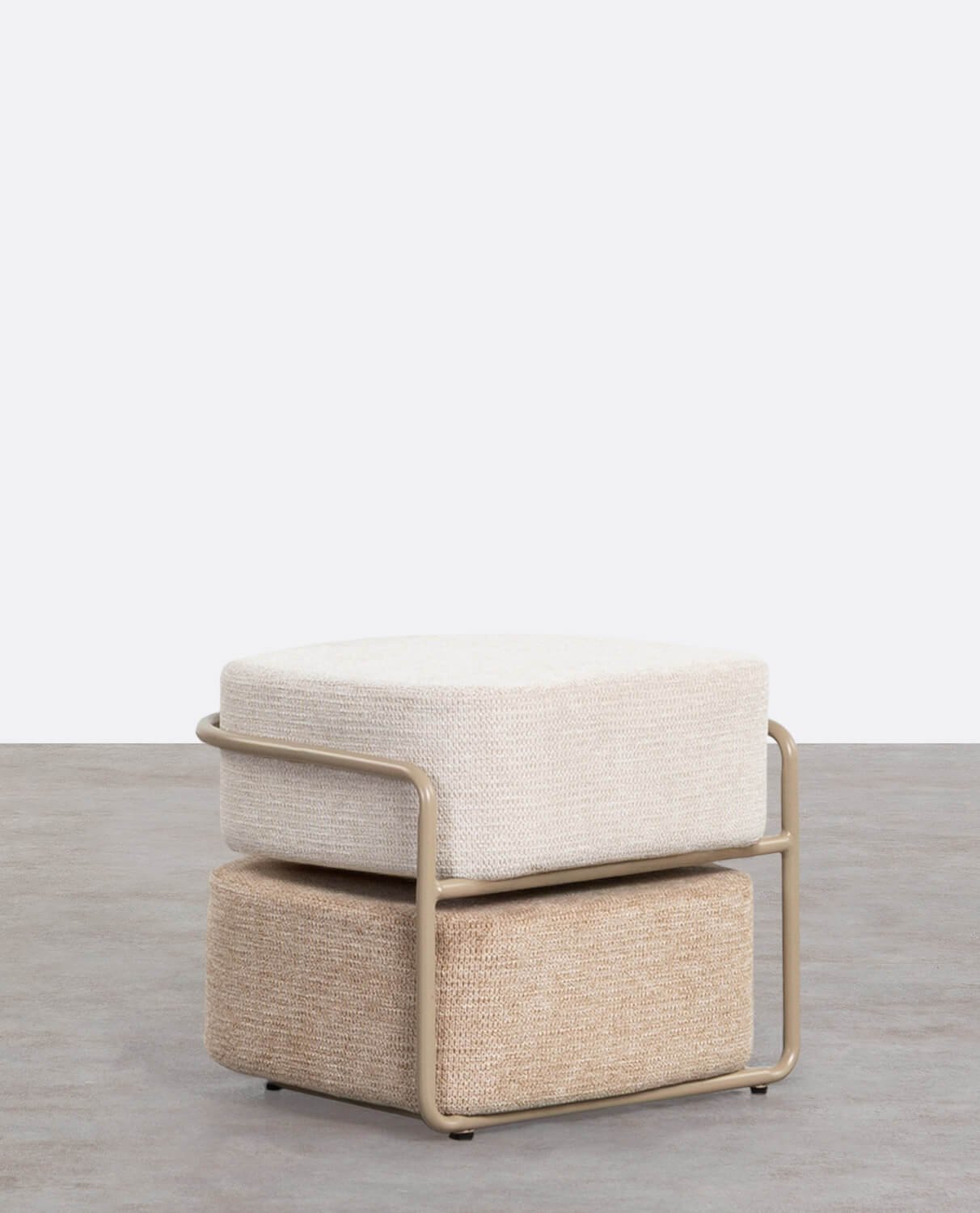 Pouf Rectangulaire avec Coussin Amovible en Tissu Elin Soft, image de la gelerie 1
