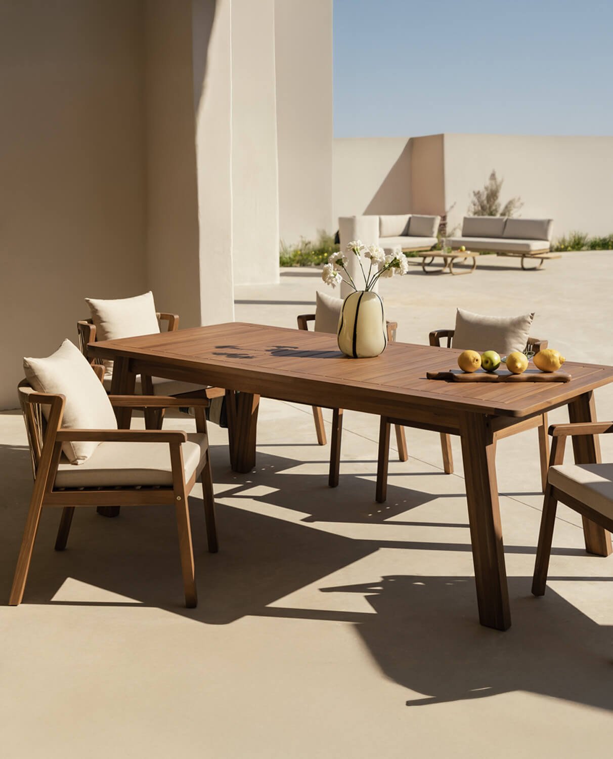 Table d'Extérieur Rectangulaire en Bois d'Acacia (200x95 cm) Cael, image de la gelerie 2