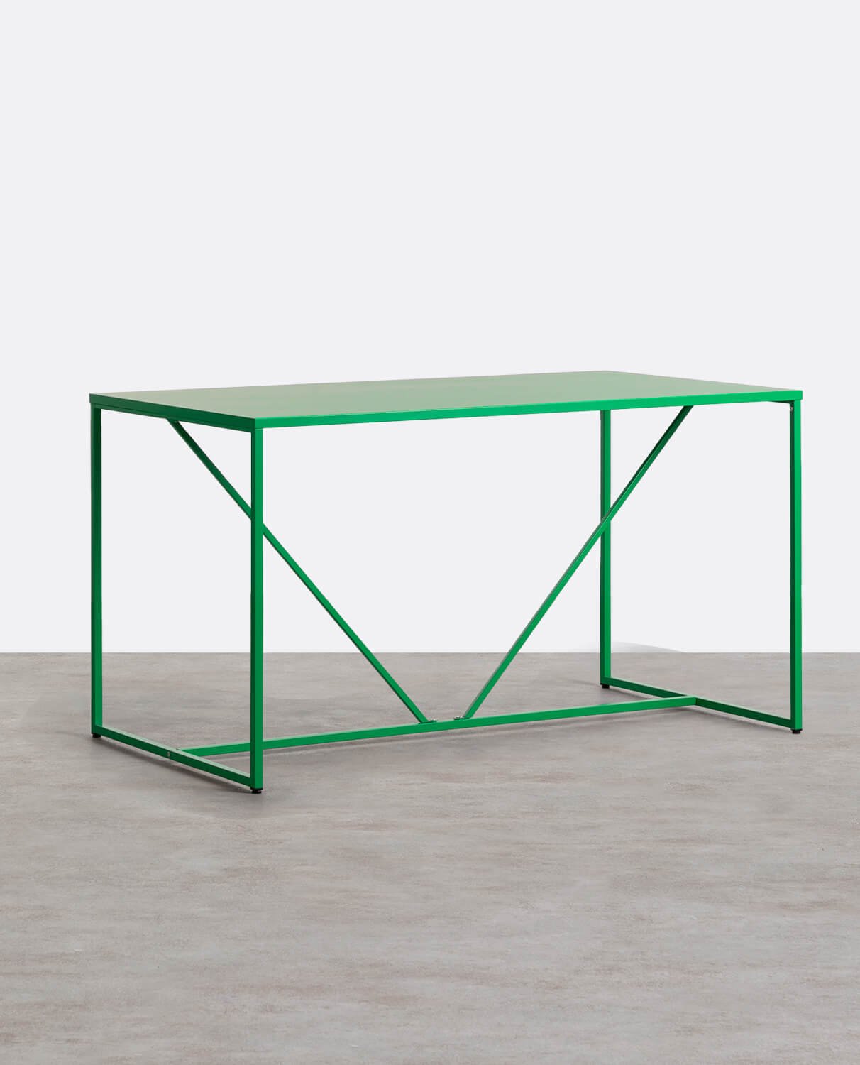 Table de salle à manger Ibiza en acier stratifié (78x140 cm), image de la gelerie 1