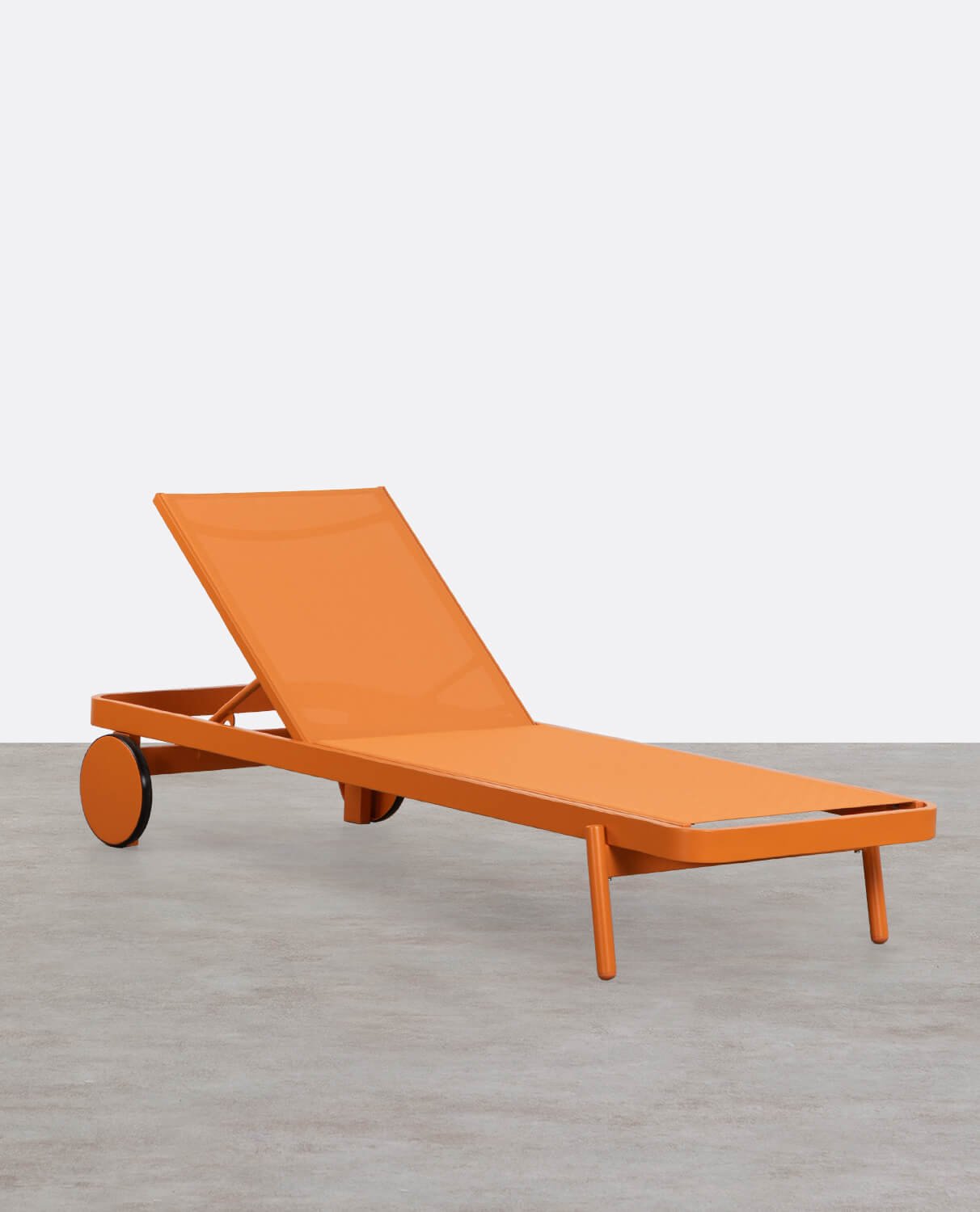 Chaise Longue Inclinable en Aluminium et Tissu Celina, image de la gelerie 1