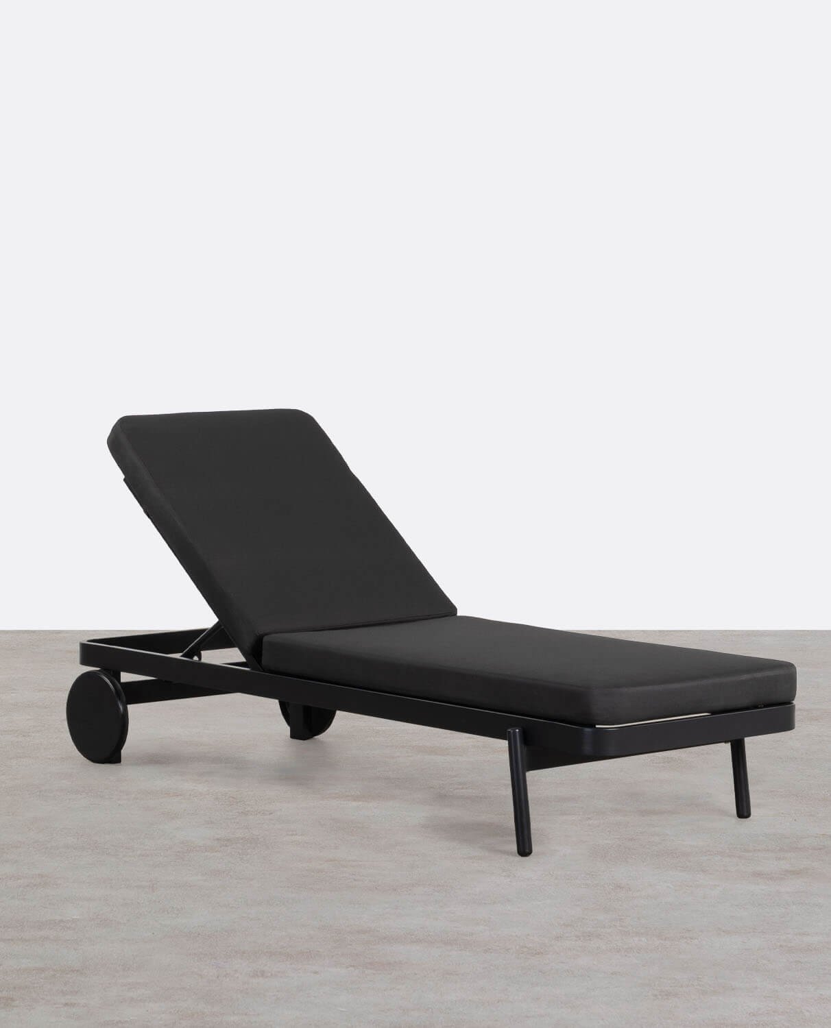 Chaise Longue Inclinable en Aluminium avec Coussin en Tissu Celina, image de la gelerie 1