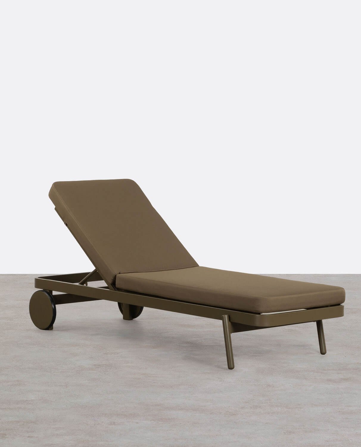 Chaise Longue Inclinable en Aluminium avec Coussin en Tissu Celina, image de la gelerie 1