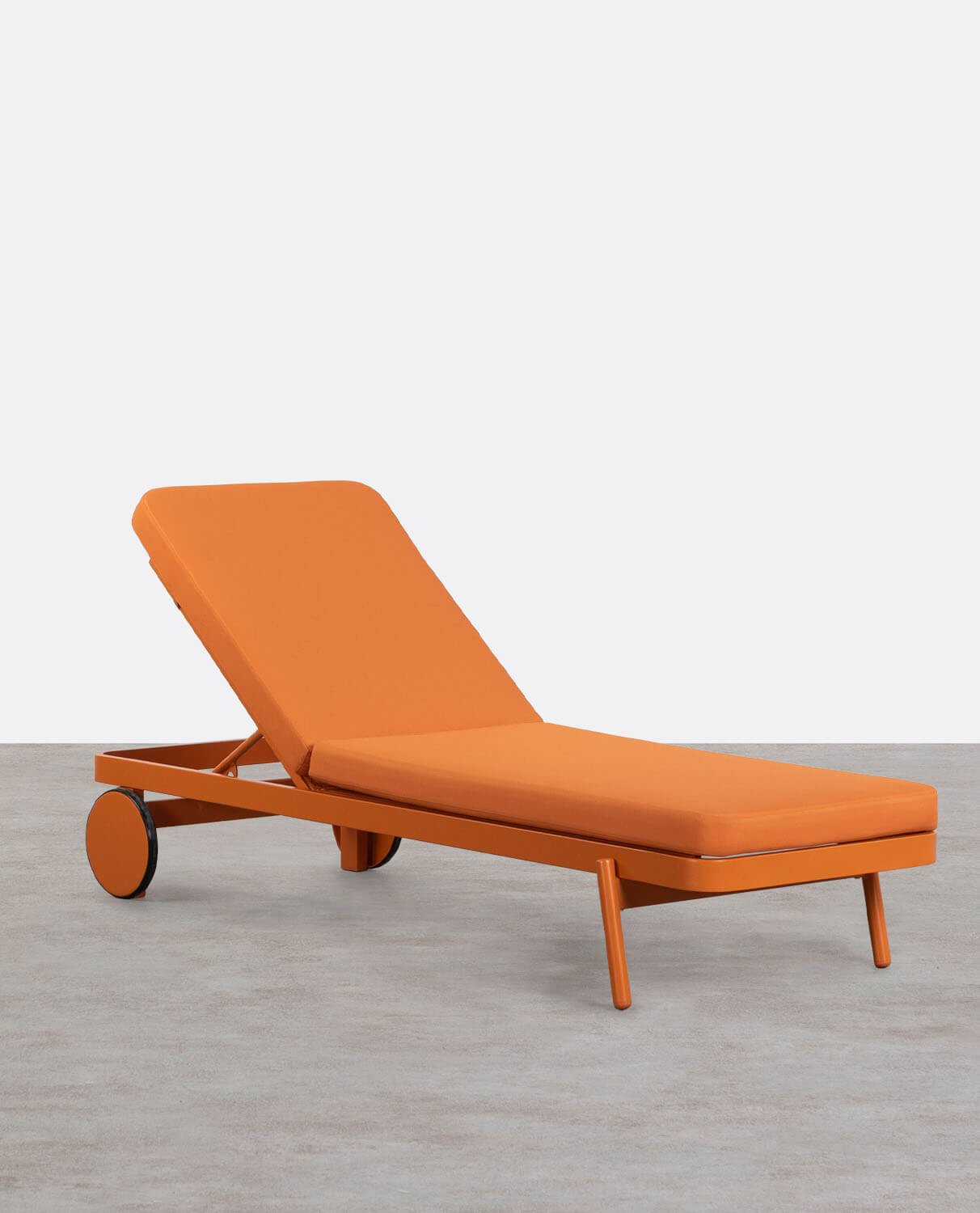 Chaise Longue Inclinable en Aluminium avec Coussin en Tissu Celina, image de la gelerie 1