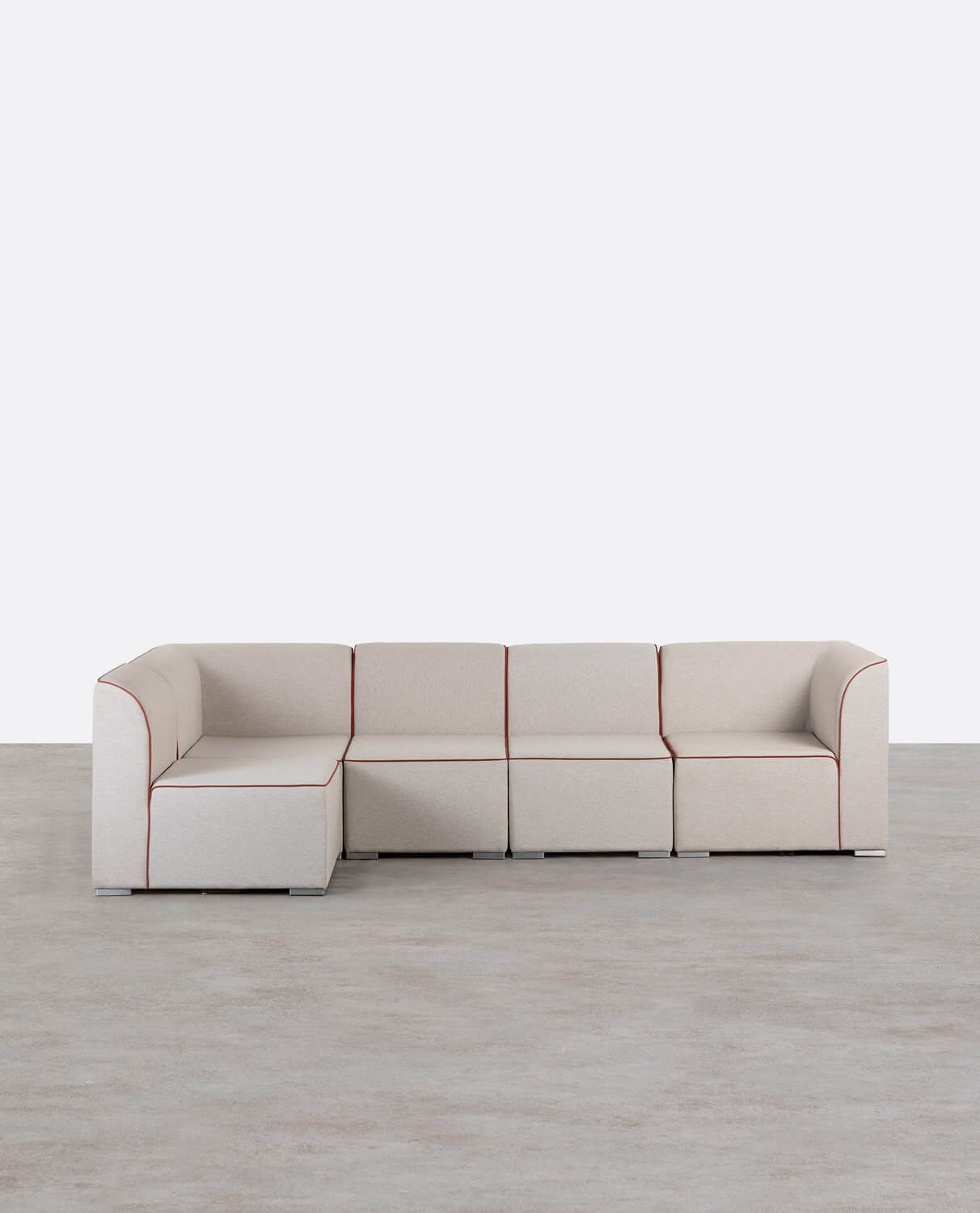 Canapé de Jardin Modulable 5 Pièces avec 2 Angles et 3 Fauteuils en Tissu Lagos, image de la gelerie 1