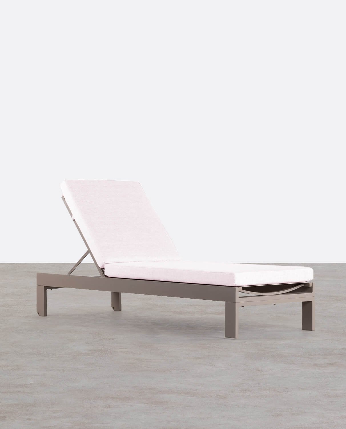 Chaise longue Inclinable en Aluminium avec Coussin en Tissu New Kreta , image de la gelerie 1
