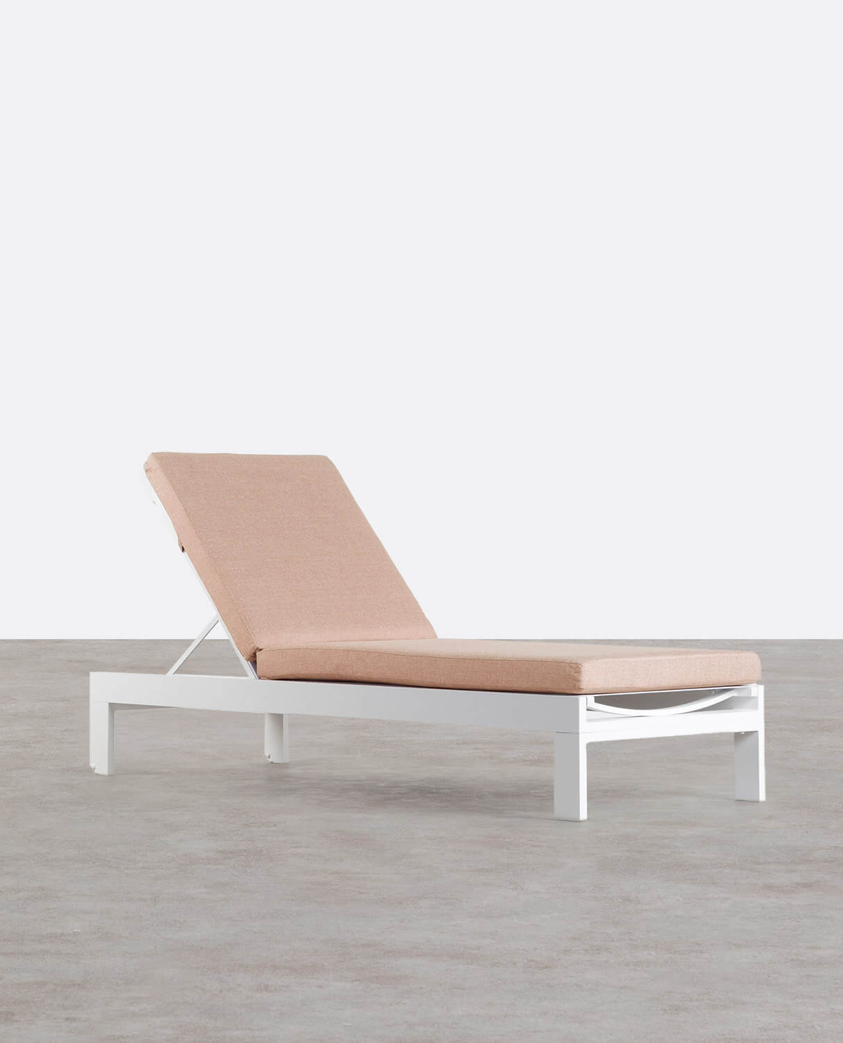Chaise longue Inclinable en Aluminium avec Coussin en Tissu New Kreta , image de la gelerie 1