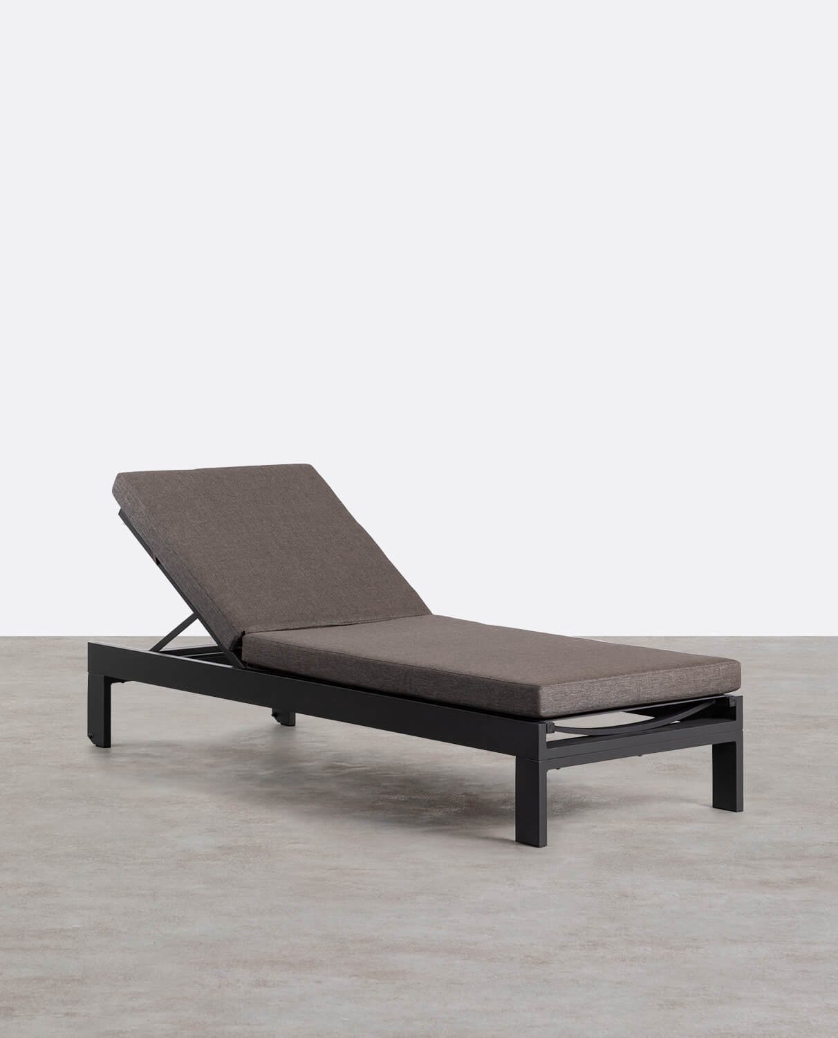 Chaise longue Inclinable en Aluminium avec Coussin en Tissu New Kreta , image de la gelerie 1