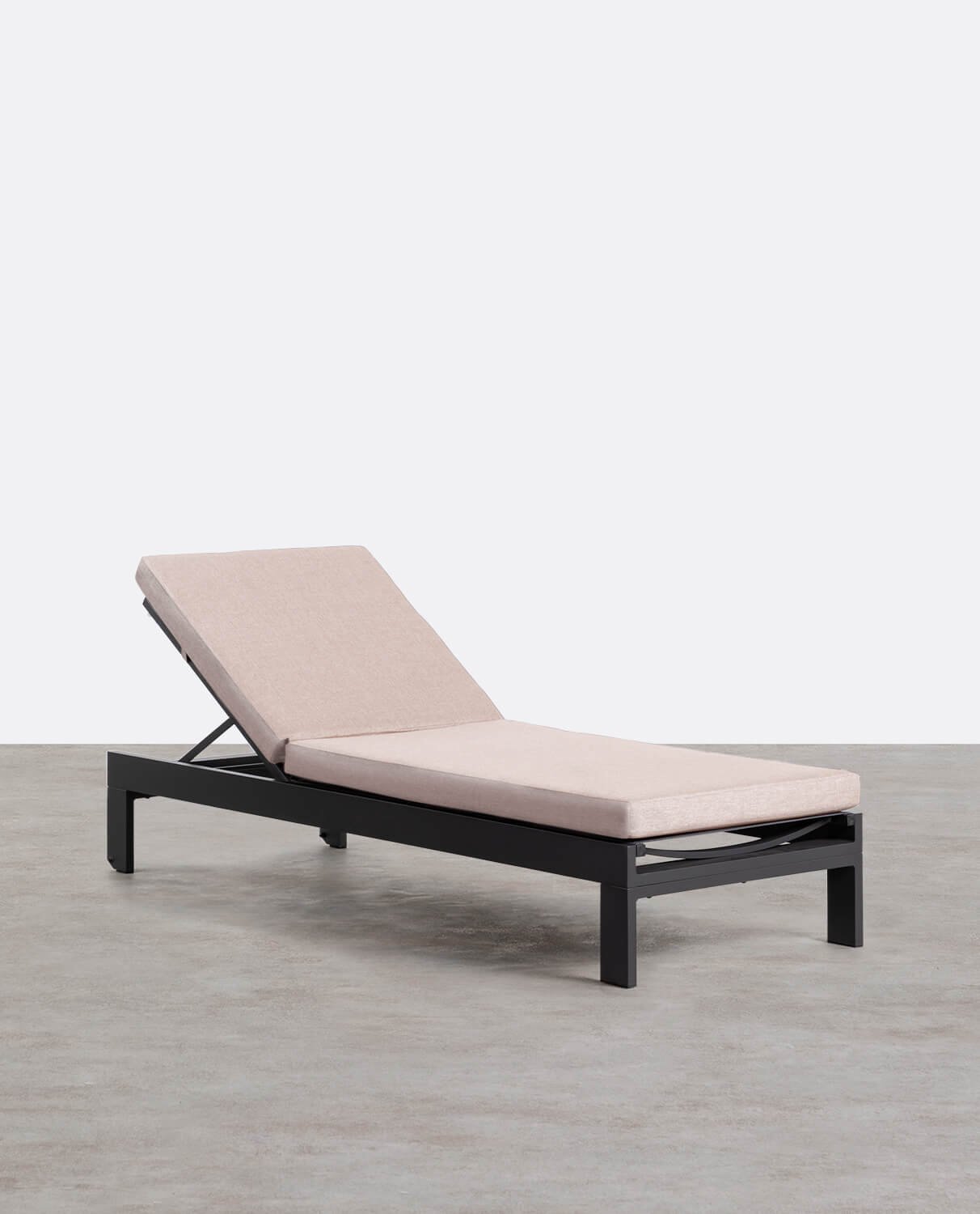 Chaise longue Inclinable en Aluminium avec Coussin en Tissu New Kreta , image de la gelerie 1