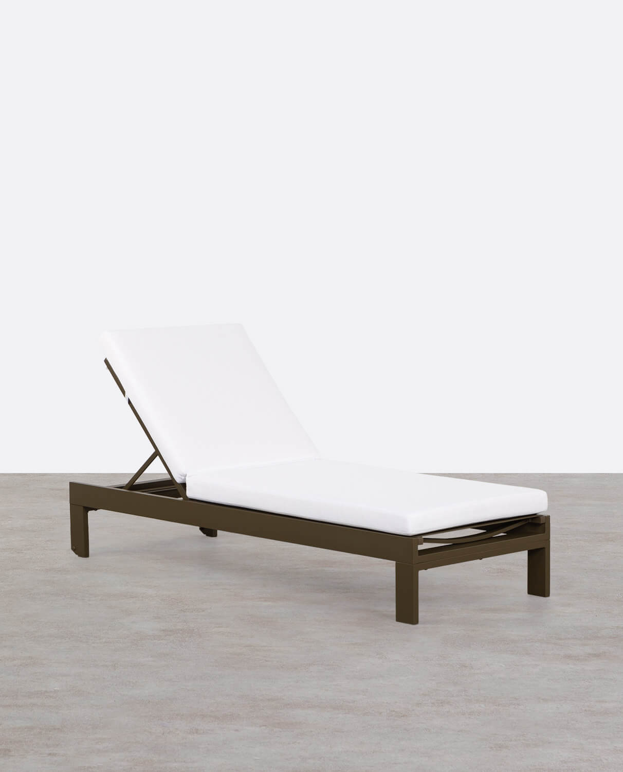 Chaise longue Inclinable en Aluminium avec Coussin en Tissu New Kreta , image de la gelerie 1