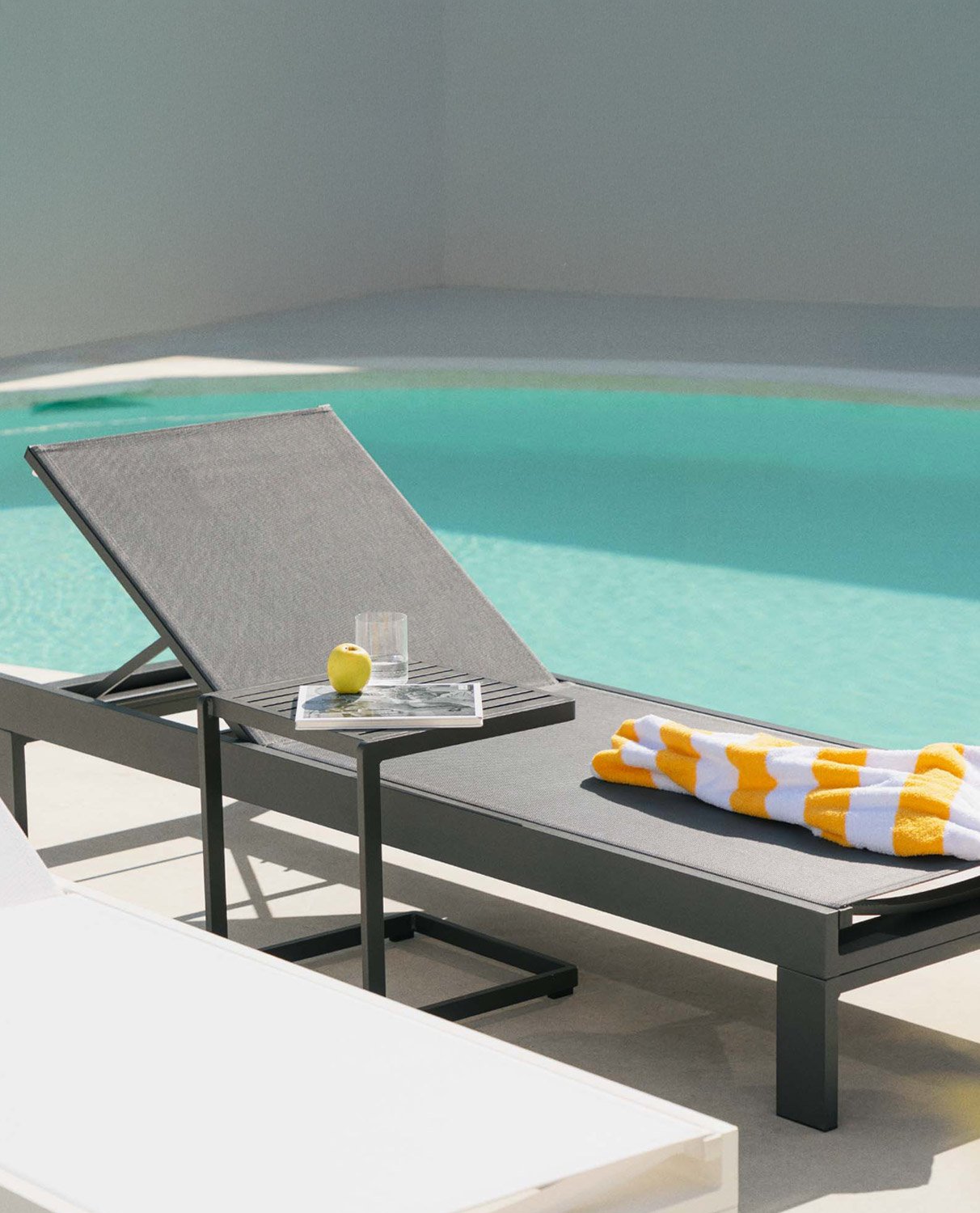 Transat Inclinable en Tissu et Aluminium New Kreta, image de la gelerie 2