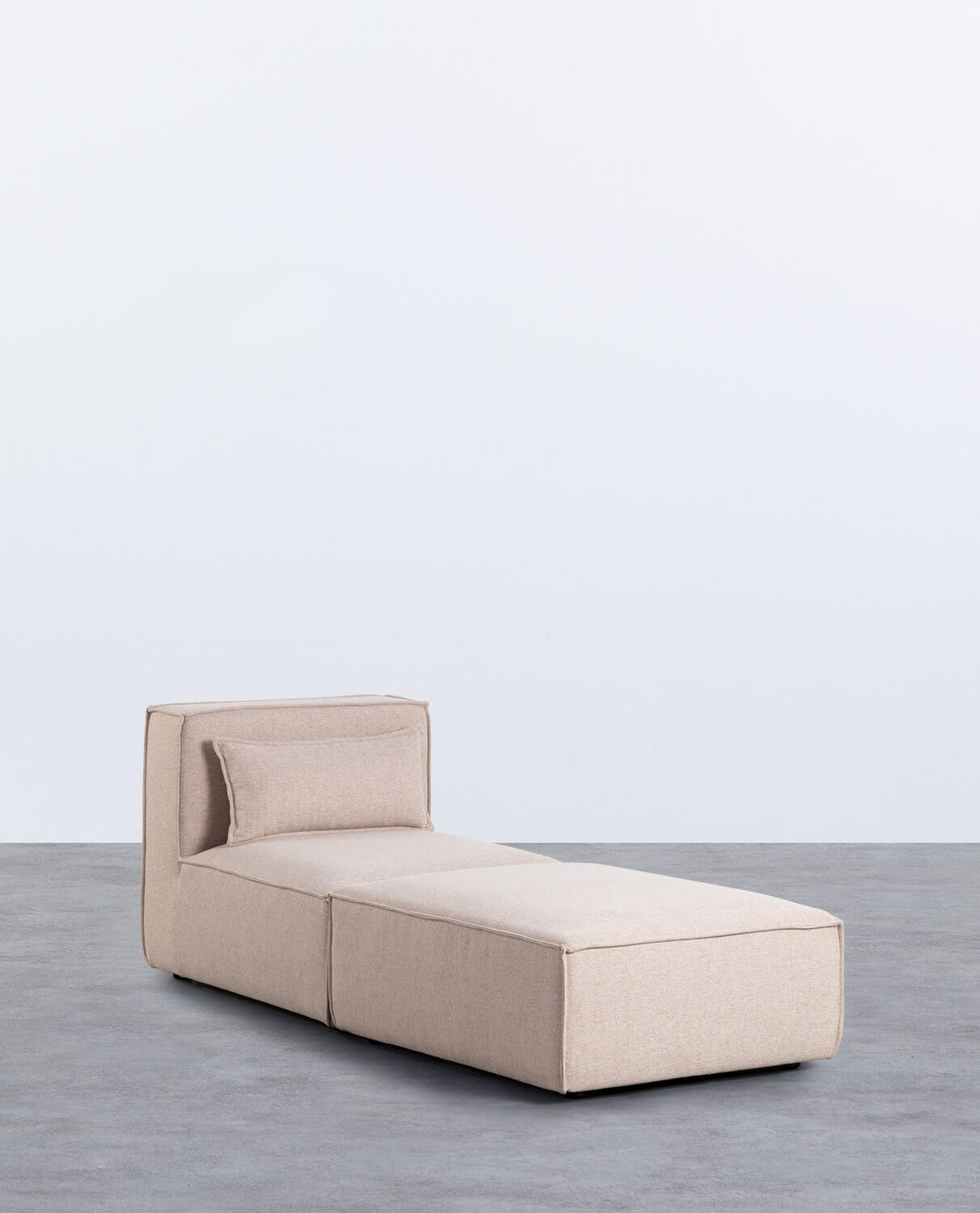 Fauteuil Modulaire avec Pouf en Tissu Kilhe 