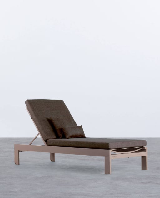 Transat Inclinable avec 3 Coussins New Kreta - Brun Clay