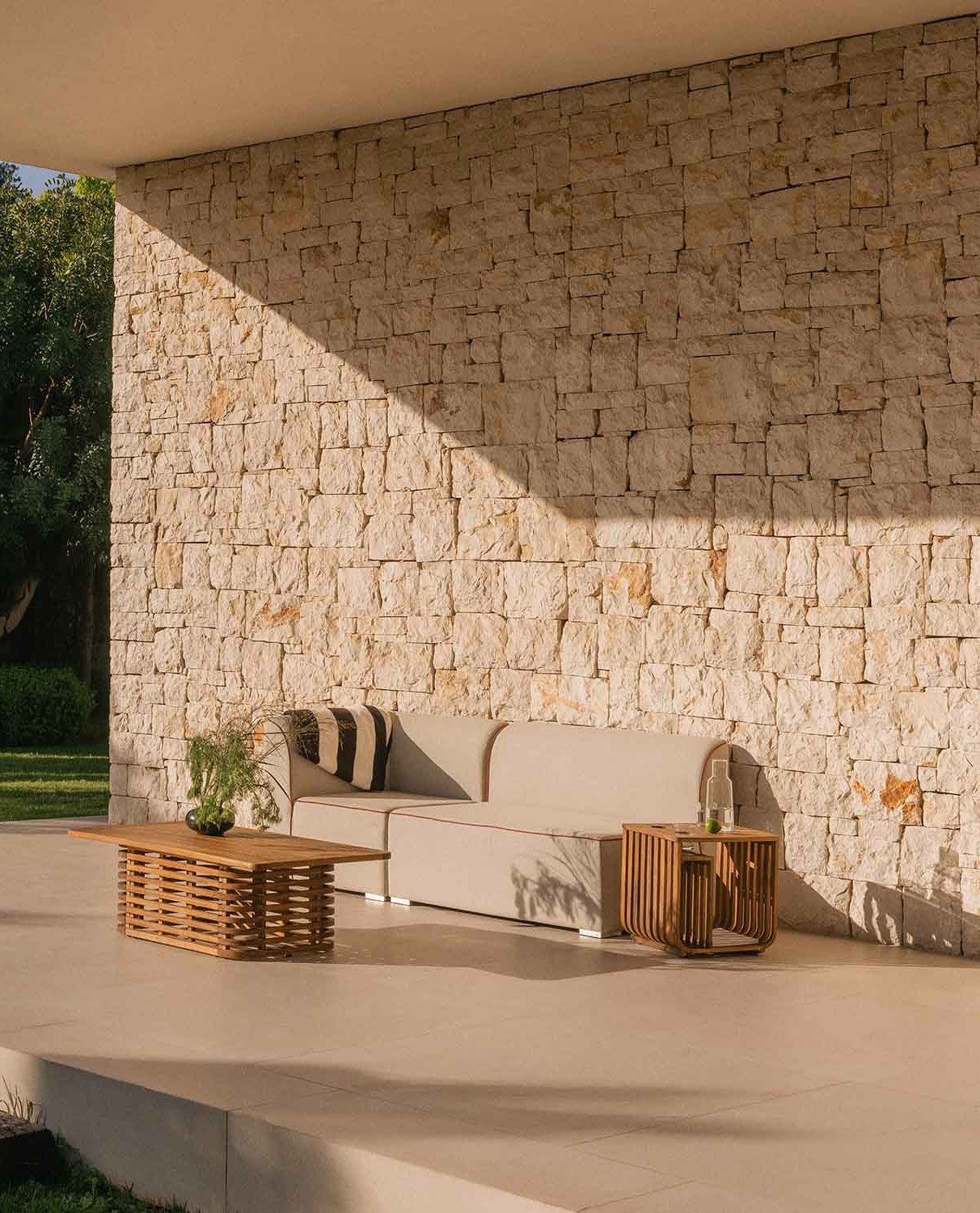 Canapé de Jardin Modulable 2 Pièces d'Angle et 2 Places en Tissu Lagos, image de la gelerie 2