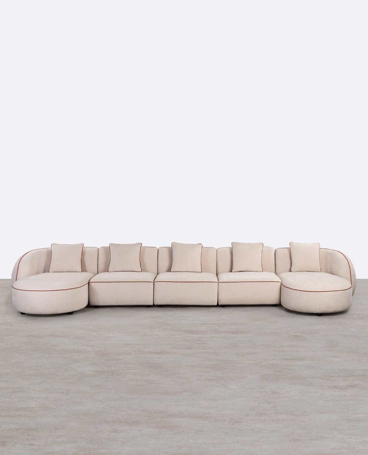 Canapé Modulable 5 Pièces en Tissu avec 2 Méridiennes Ilham, image de la gelerie 1