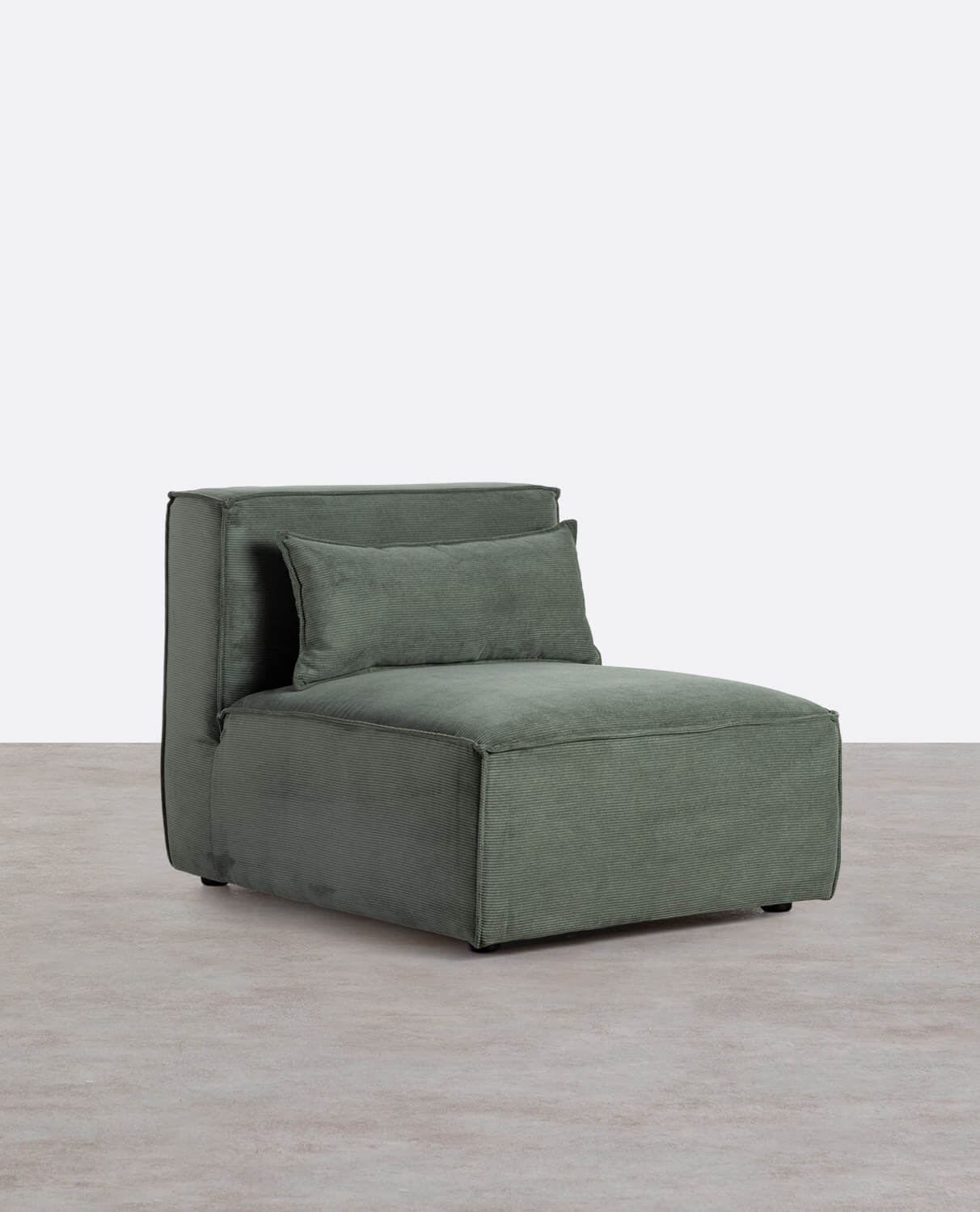 Fauteuil Modulable avec Pouf en Velours Côtelé Kilhe, image de la gelerie 2