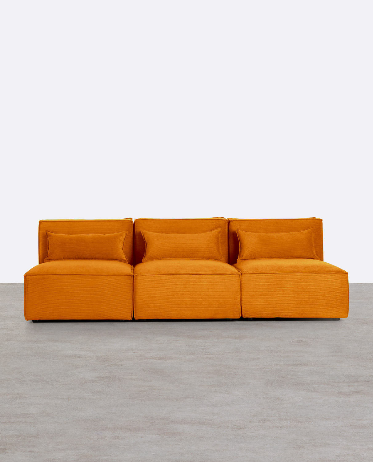 Canapé Modulaire 3 Pièces en Velours Côtelé Kilhe, image de la gelerie 1