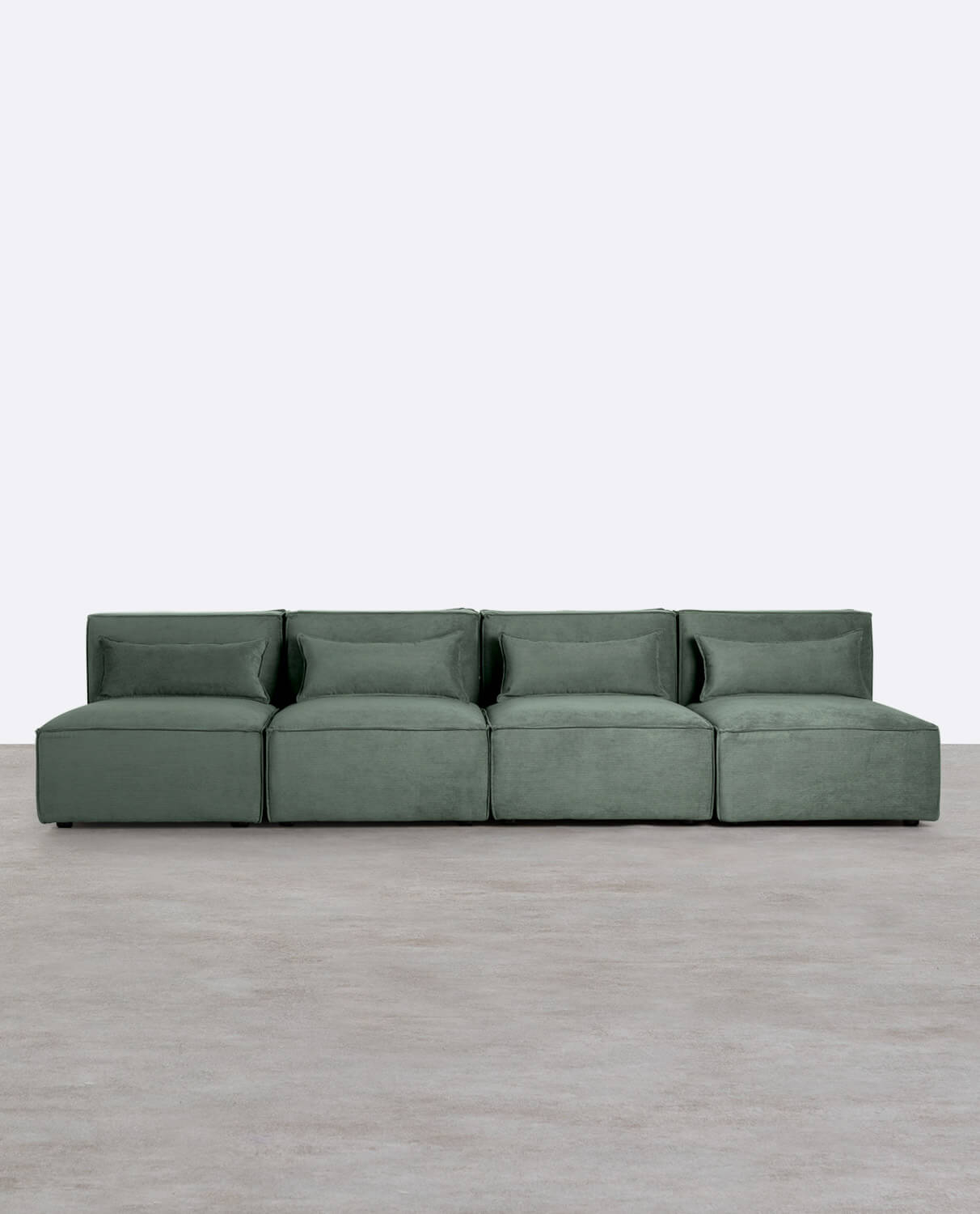 Canapé Modulaire 4 Pièces en Velours Côtelé Kilhe, image de la gelerie 1