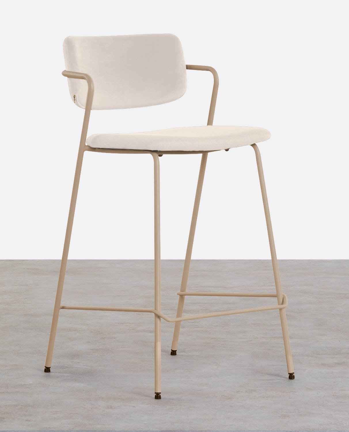 Tabouret Haut Velours et Tissu (65 cm) Irun, image de la gelerie 1