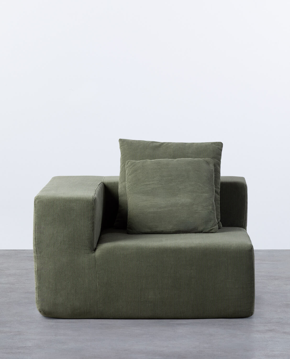 Fauteuil d'Angle Gauche en Velours Côtelé Emballée Sous Vide Grecia